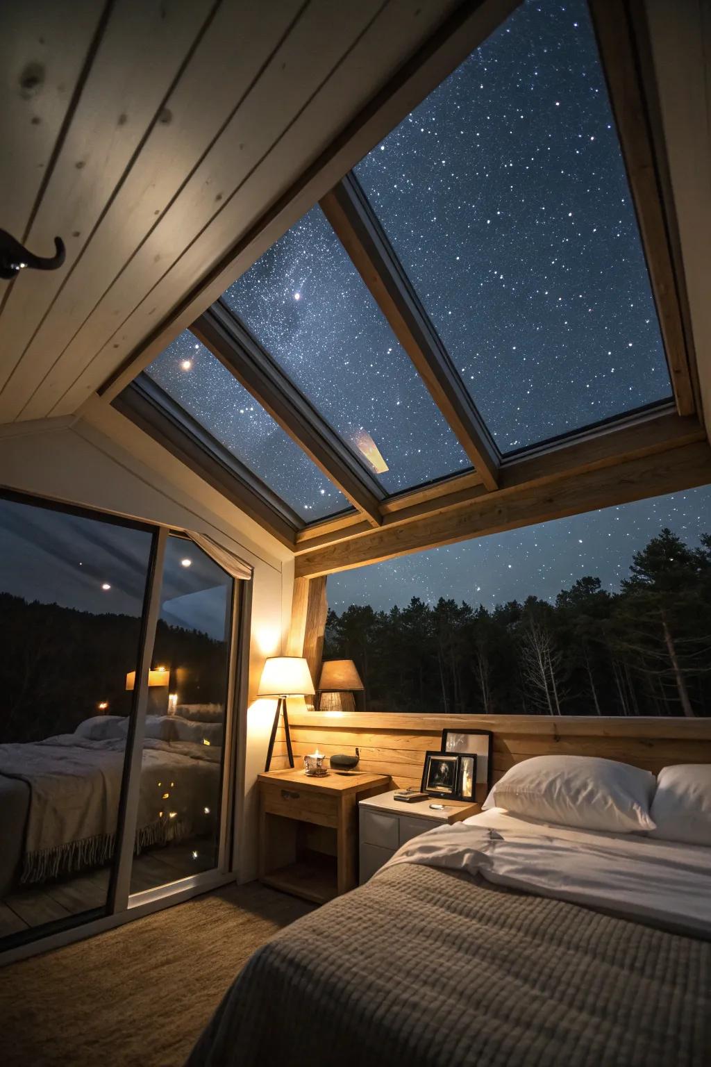 Seamlessly integrate the essence of the outdoors through the judicious placement of a skylight.