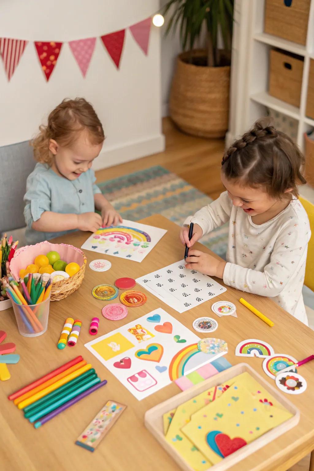 A creative corner that sparks inventiveness and enjoyment for toddlers.