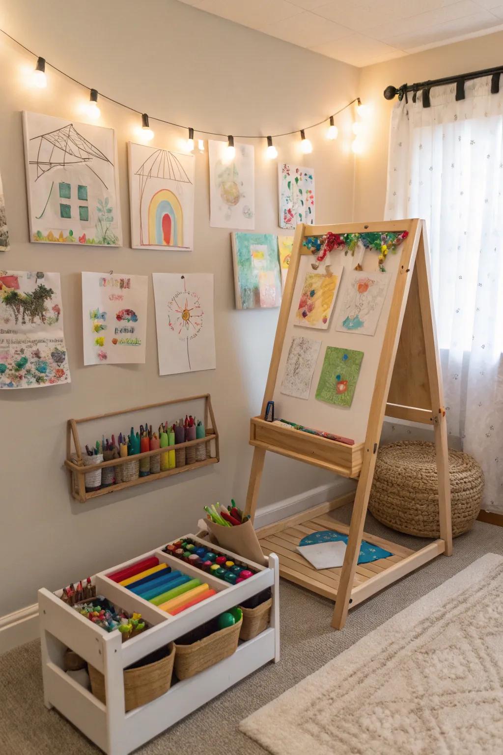 A petite art space designed for aspiring young creatives.
