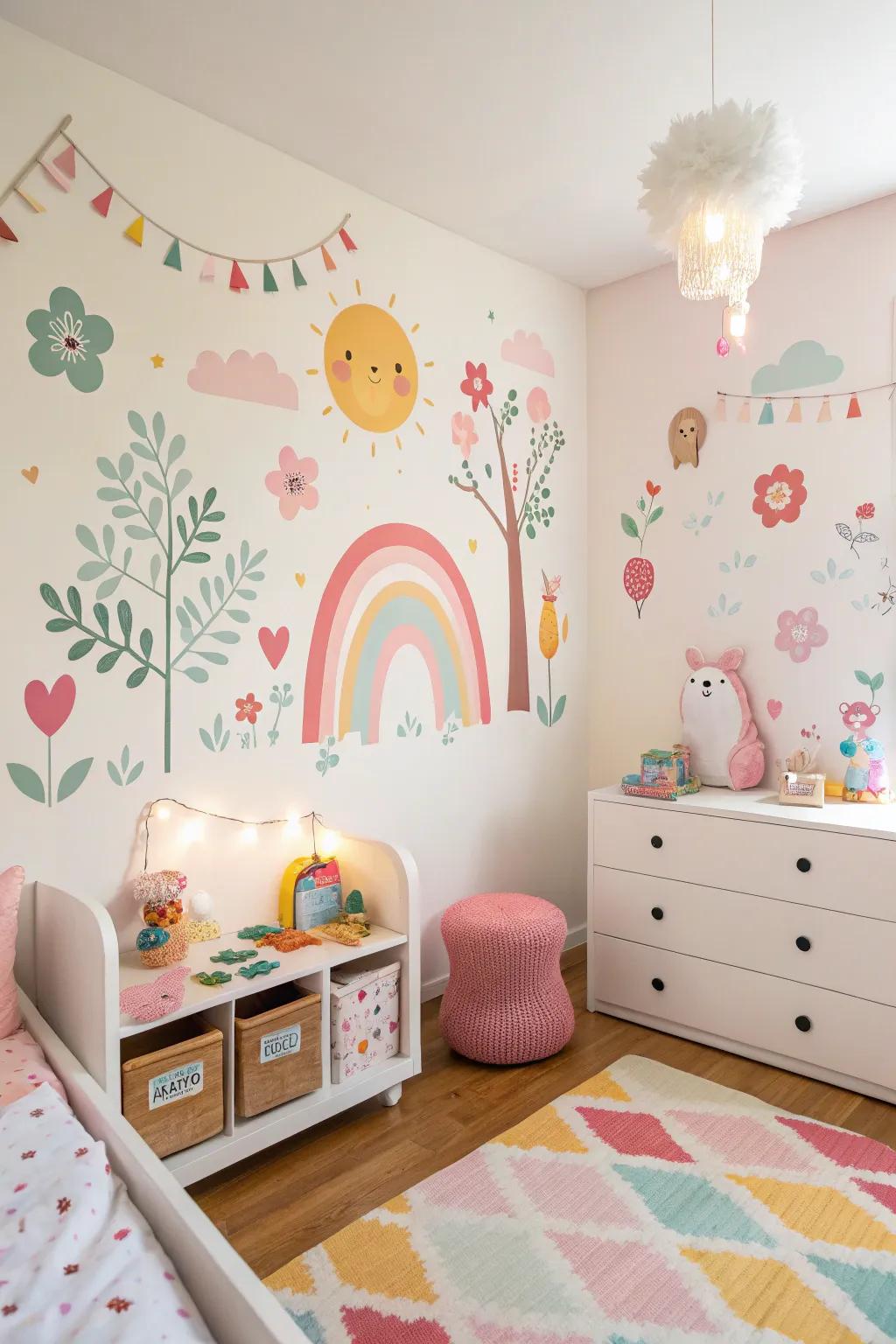 Personalized wall stickers can impart a distinctive feel to your child's space.