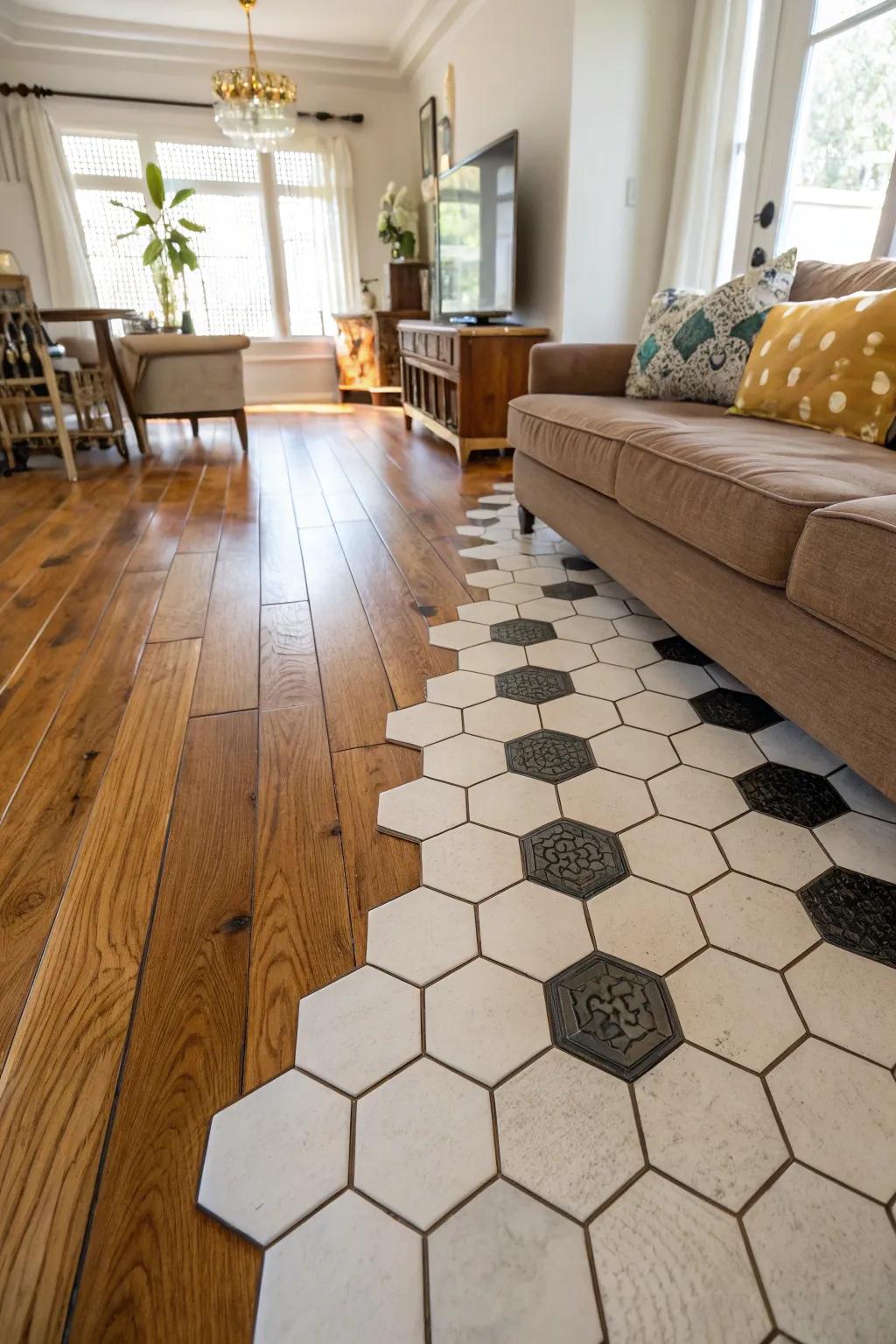 Allow geometric designs to direct your transitions.