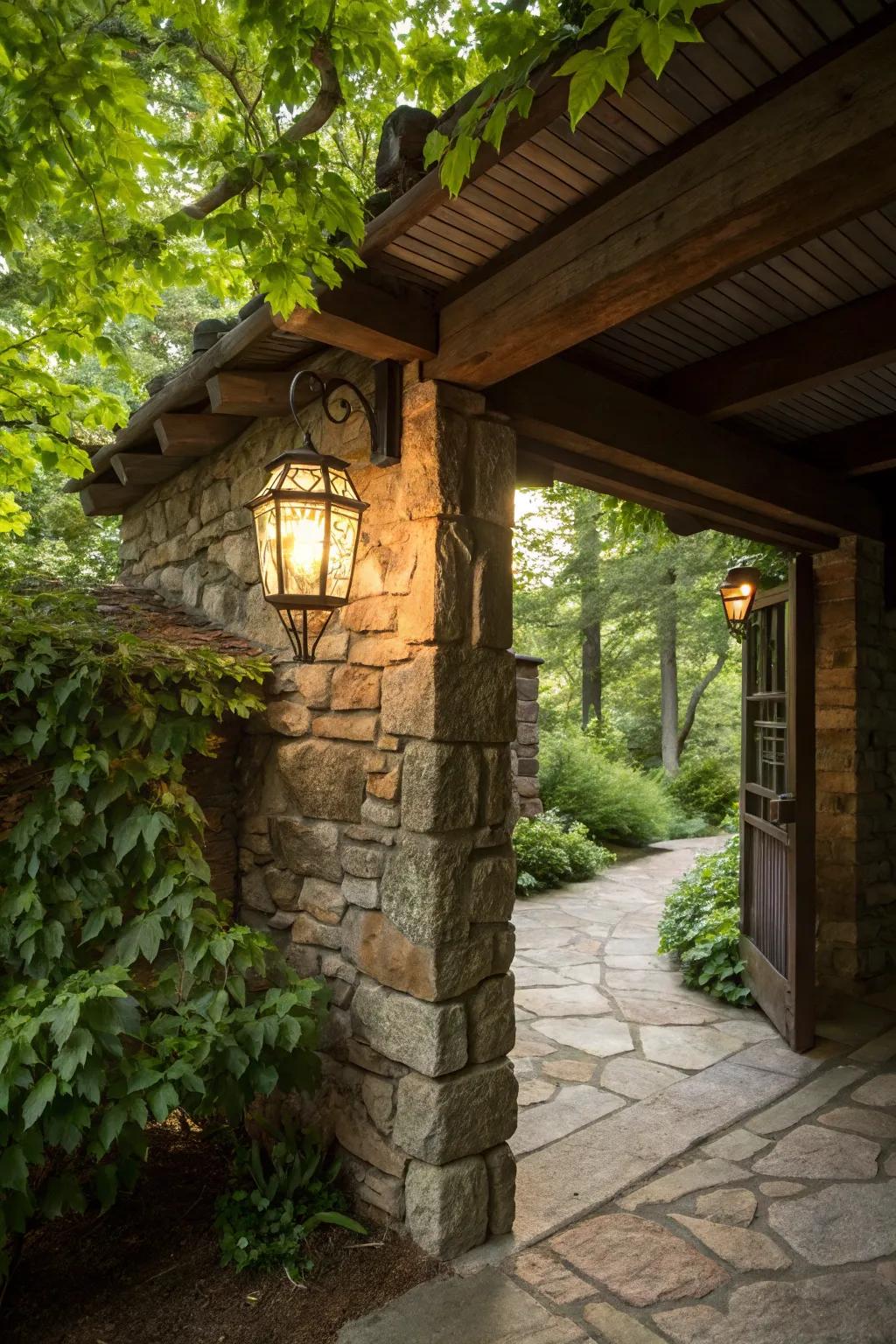 Lantern fixtures add a rustic flavor to any space.