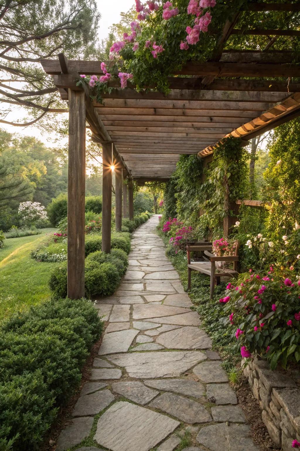 Guide guests with a beautifully crafted stone pathway.