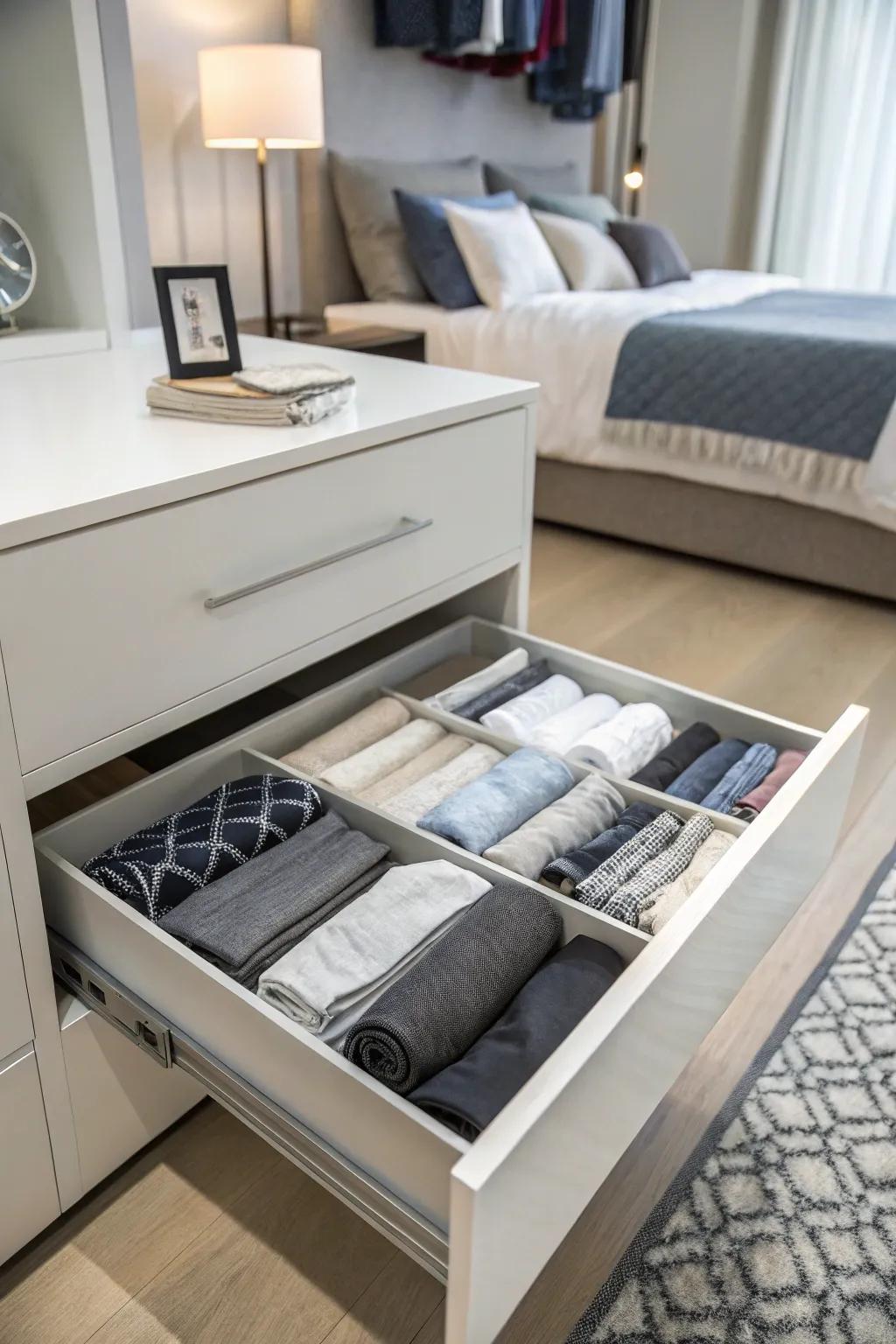 Collapsing methods that maximize drawer space.