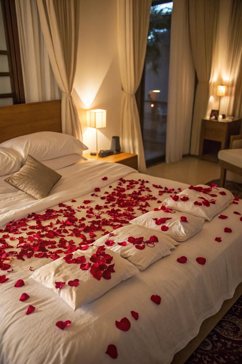 Floral segments foster an instant romantic atmosphere.