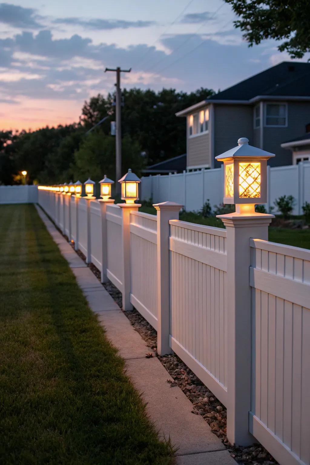 Post illumination infuses your fence with sophistication and utility.