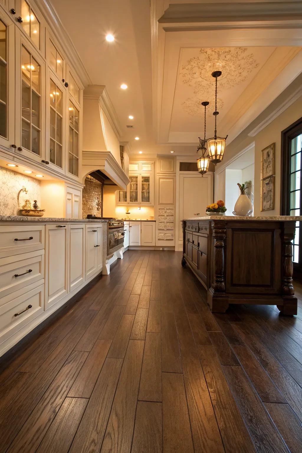 Produce a cozy, timber-inspired vibe using vinyl flooring options.
