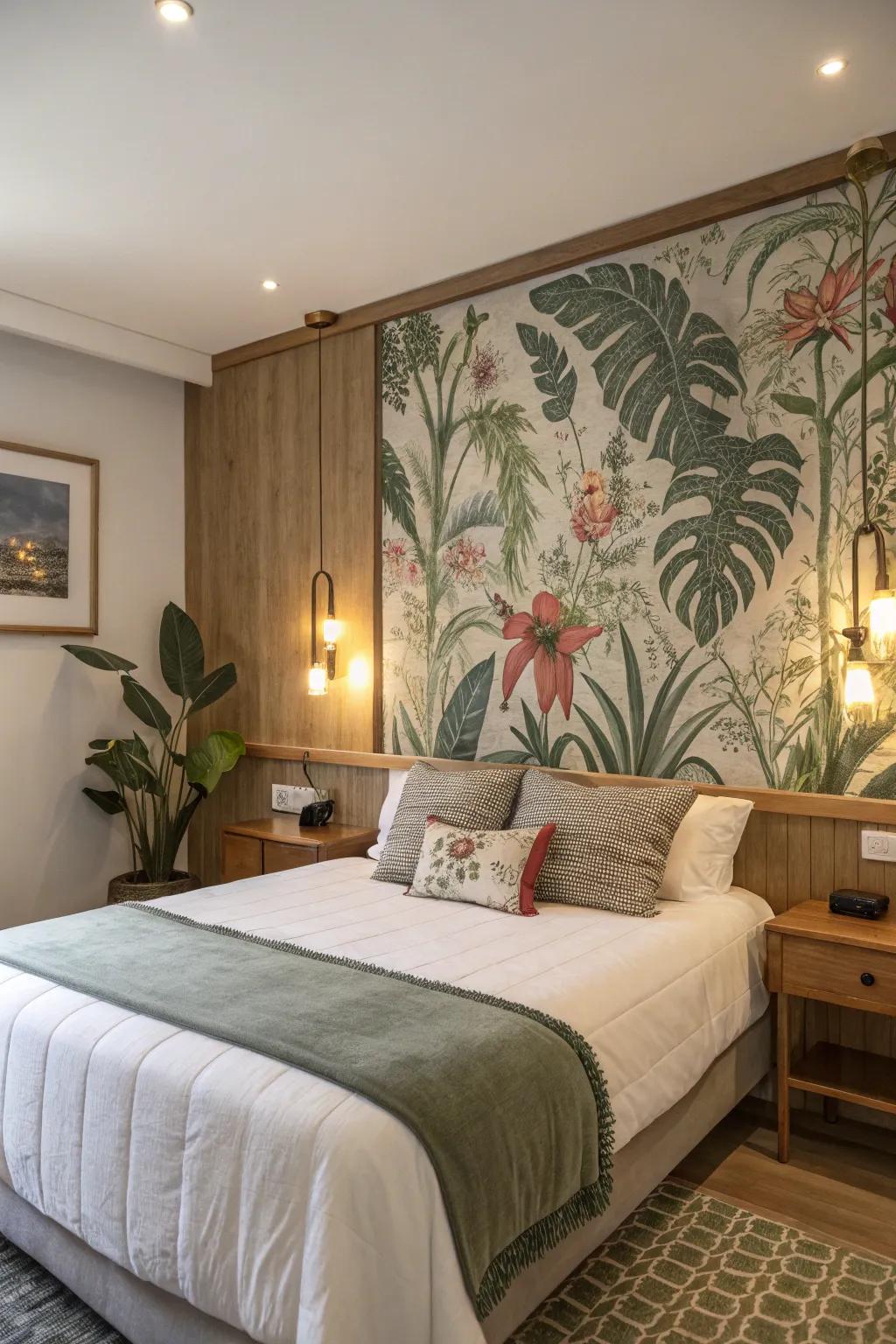 Organic visuals can change your bedroom into a tranquil sanctuary.