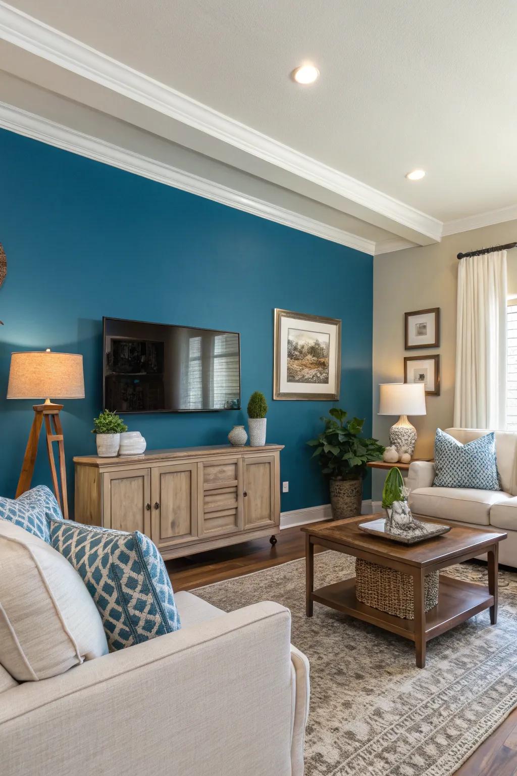 Accent walls introduce depth and a burst of color to your space.