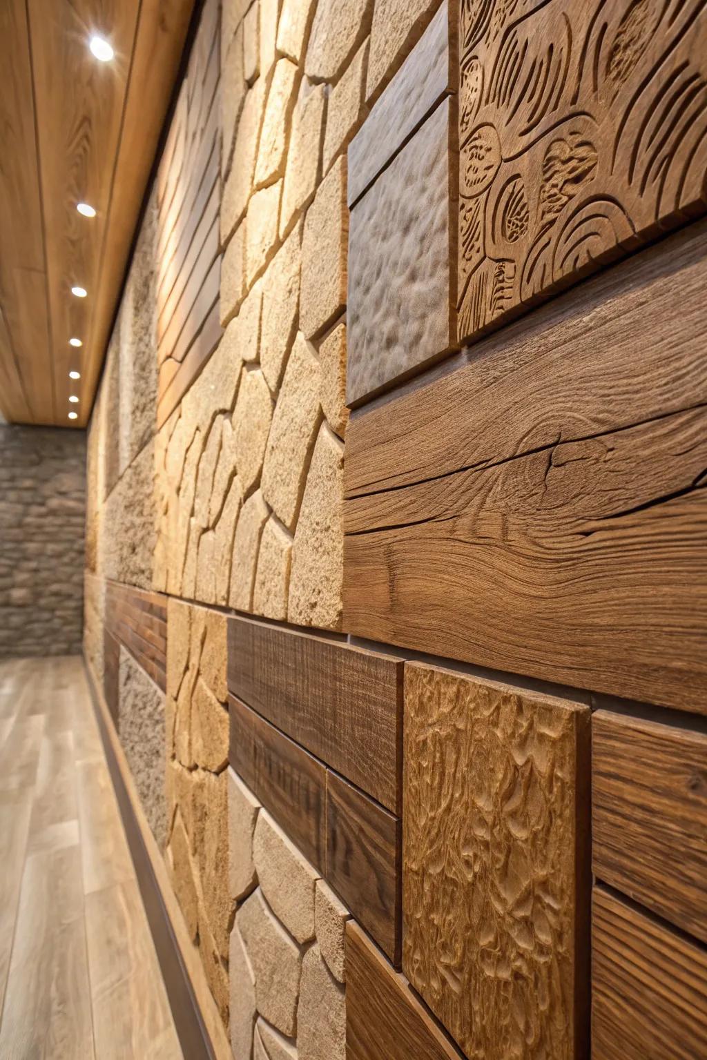 Textural variations for depth and interest.