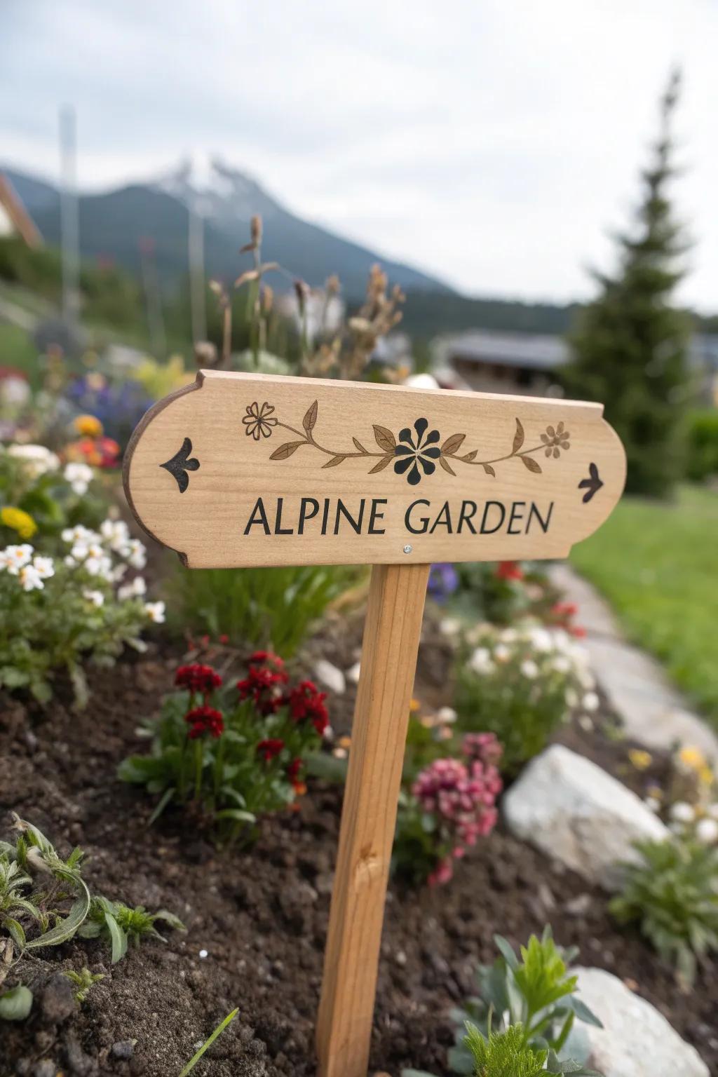 Personal touches applied with charming plant labels.