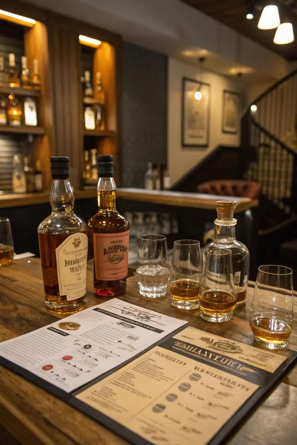 A malted beverage sampler offers a sophisticated and educational experience.
