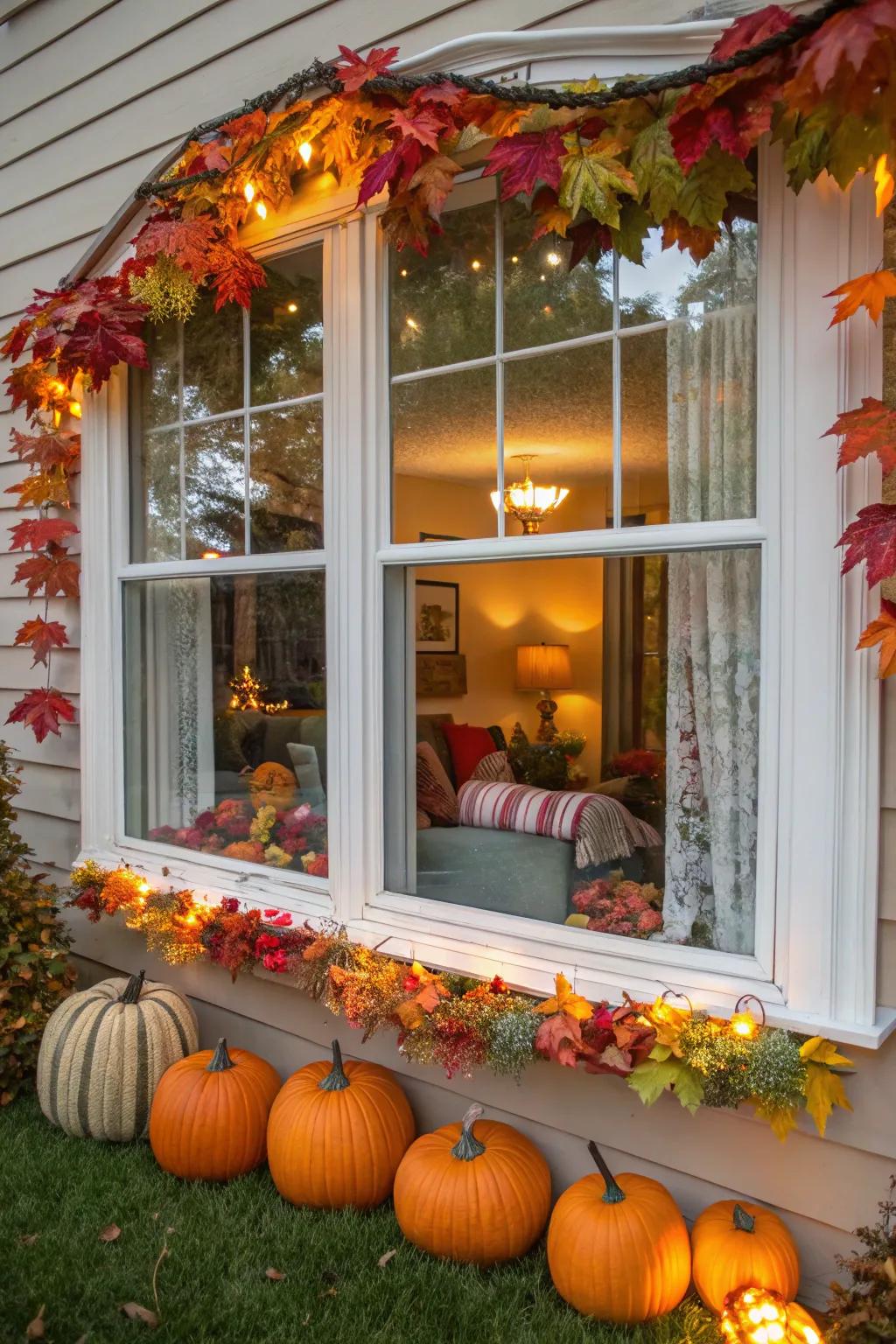 Swapping seasonal décor keeps your bay window dynamic and vibrant throughout the year.