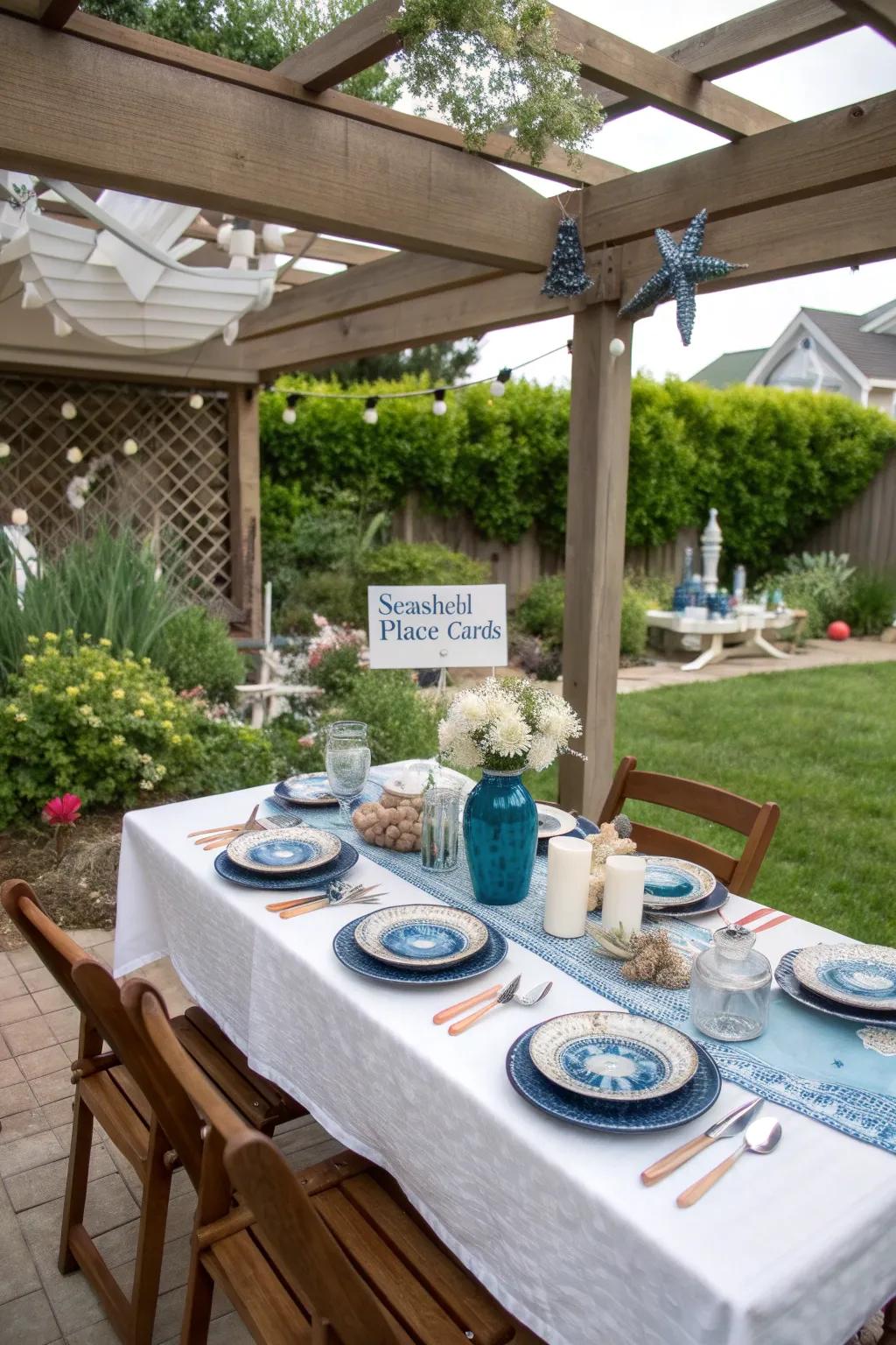 A coastal eating spot is great for having people over with a beach vibe.