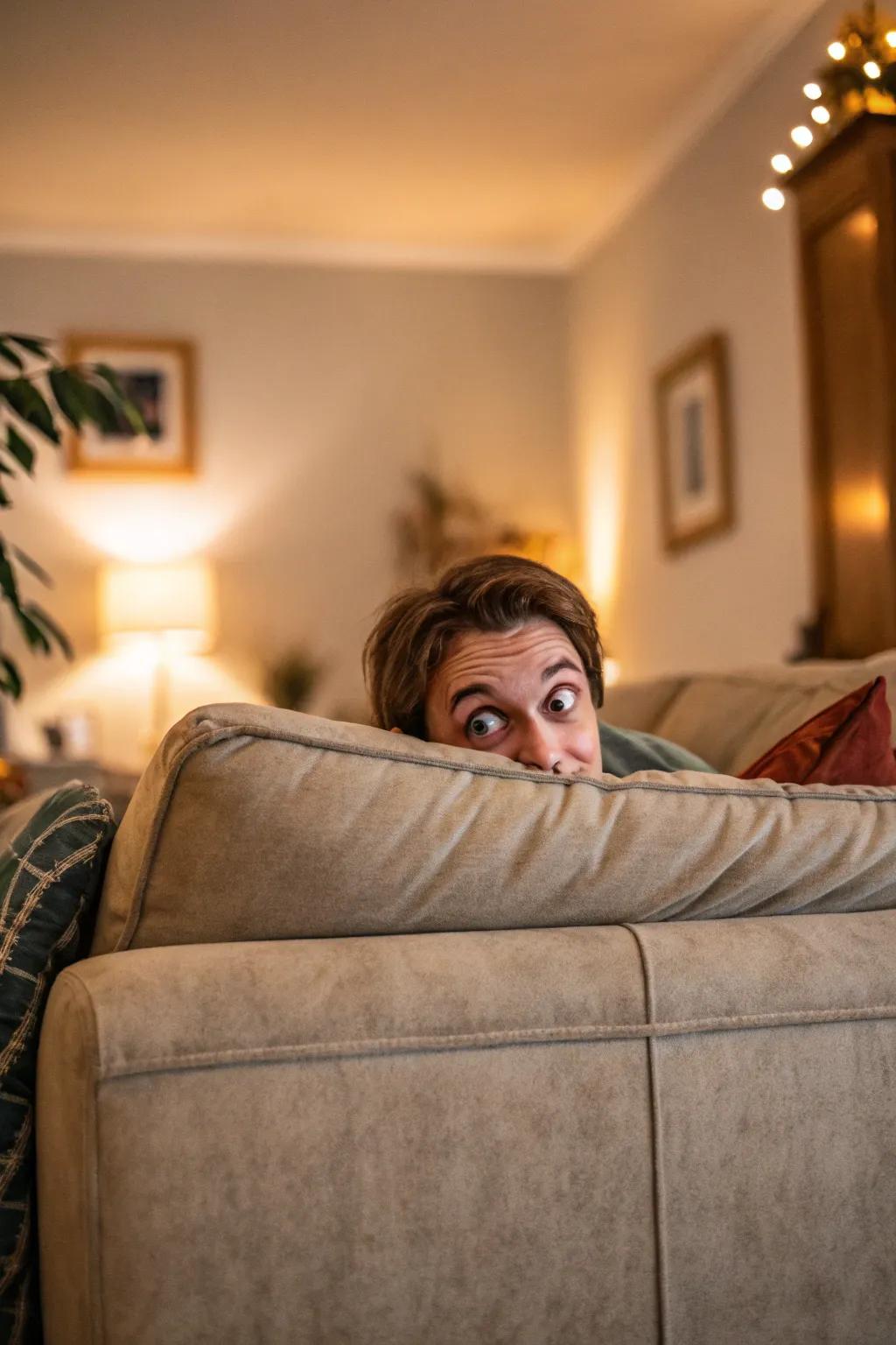 Surprise view pose introduces a whimsical and fun element to your shots.