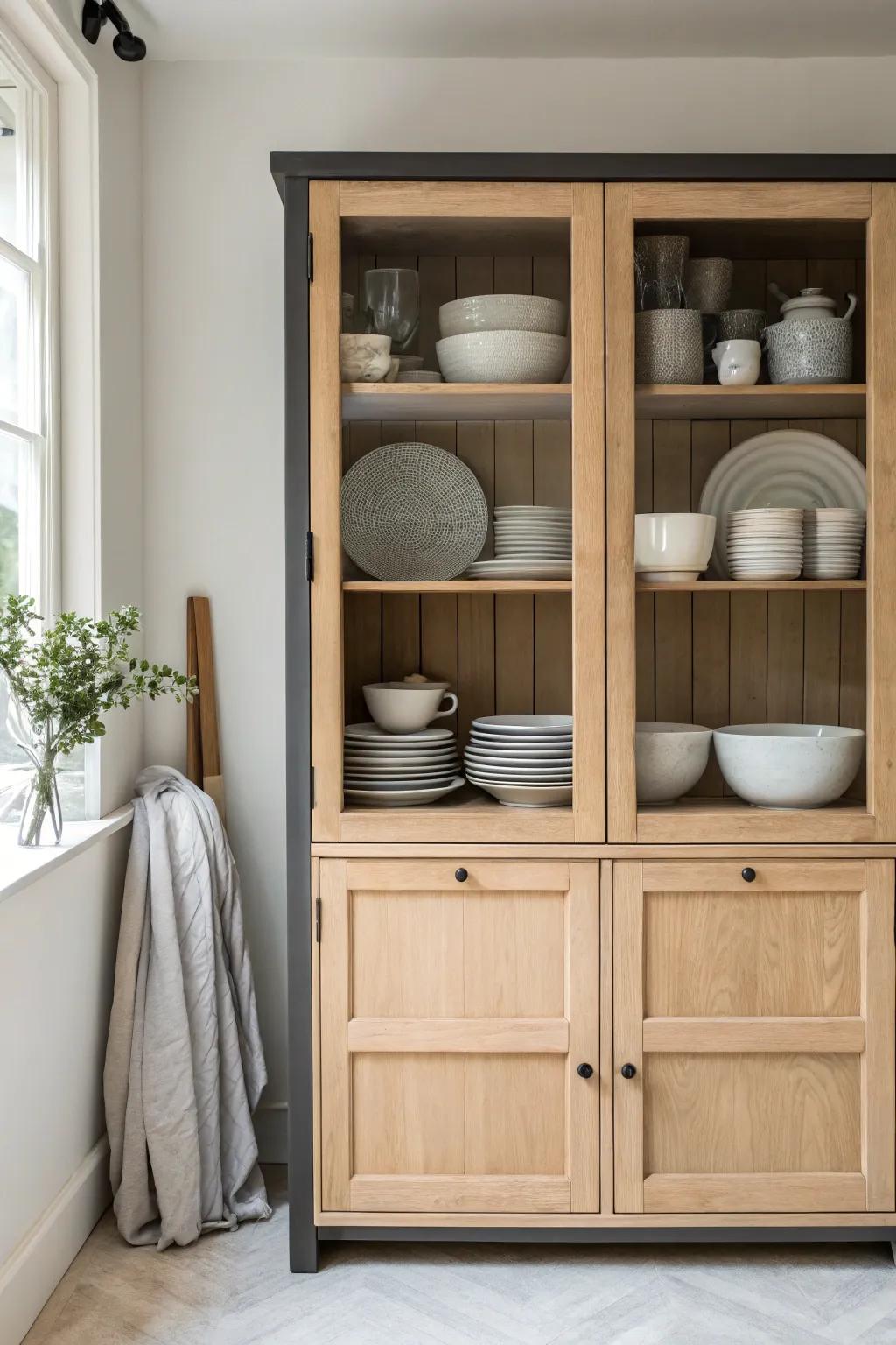 Introduce depth and style with a dynamic two-tone design. 🎨 #ModernKitchen #DesignInspo