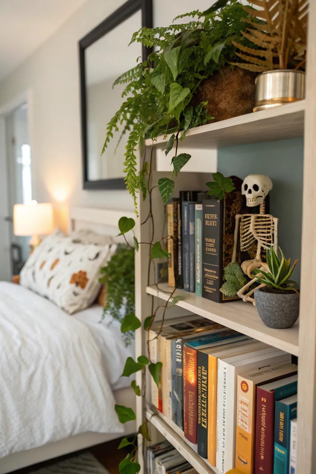 Mini skeletons offer a whimsical Halloween surprise.