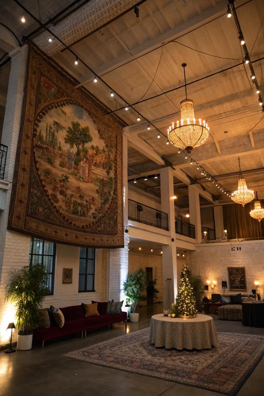 There's no better way to draw the eye upwards than with a ceiling-mounted piece.