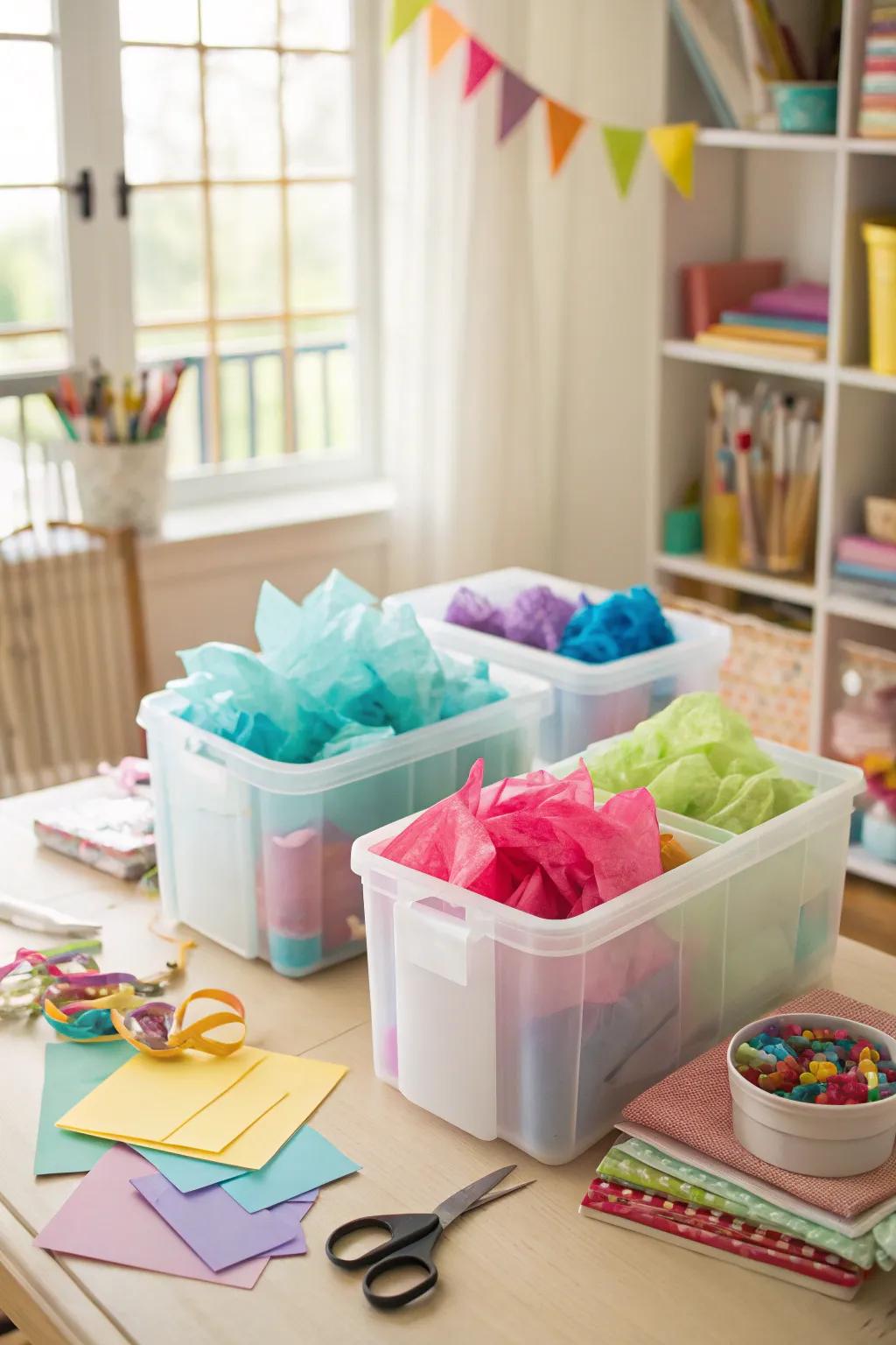 Transportable cases offer portability for the arrangement of your tissue paper.