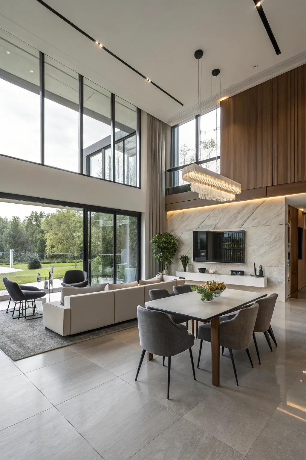 Thoughtful tech integration amplifies functionality and aesthetics.