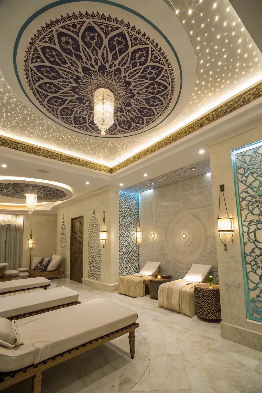 Captivating ceilings that showcase art.
