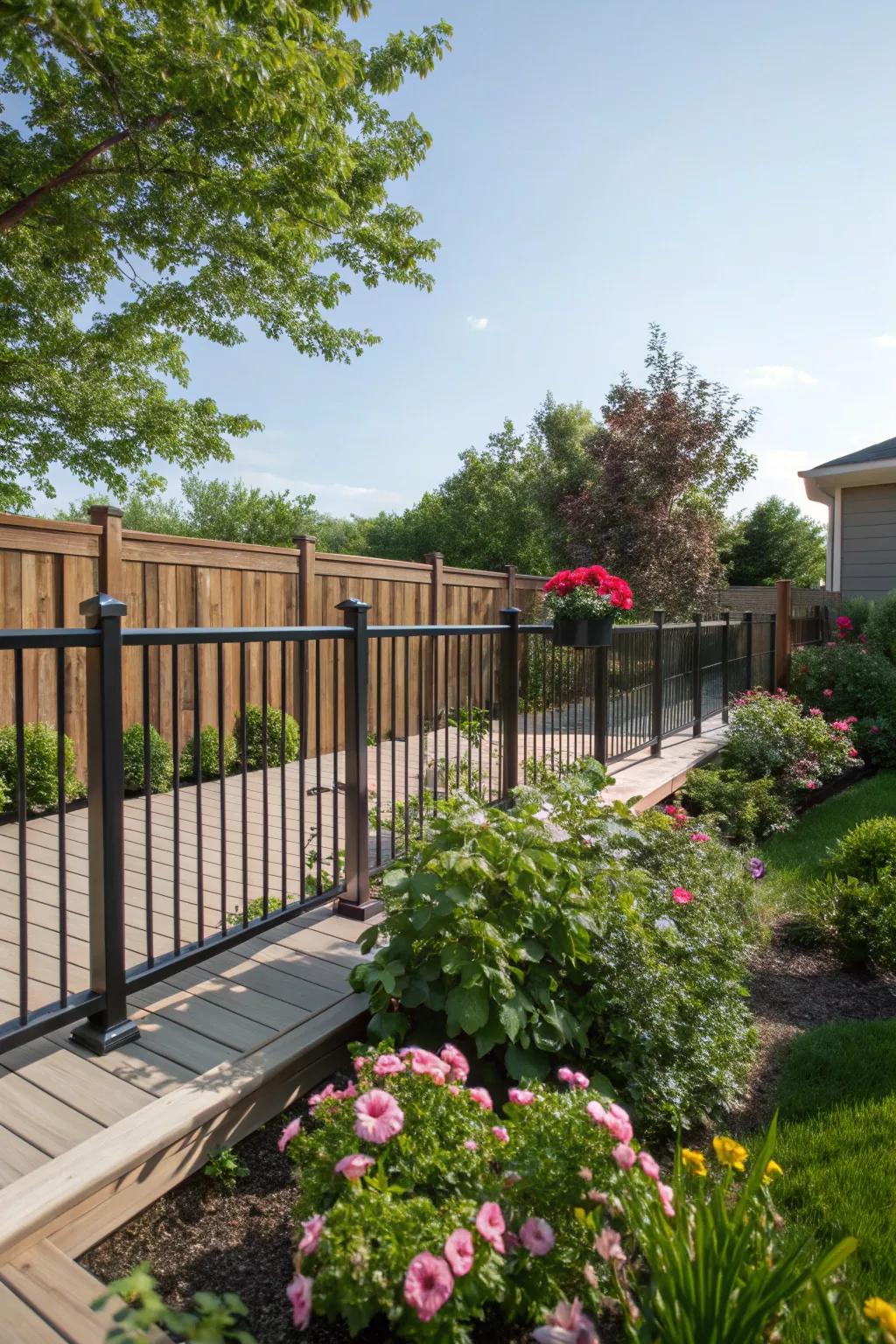 Classic vertical railings offer a timeless and versatile design.