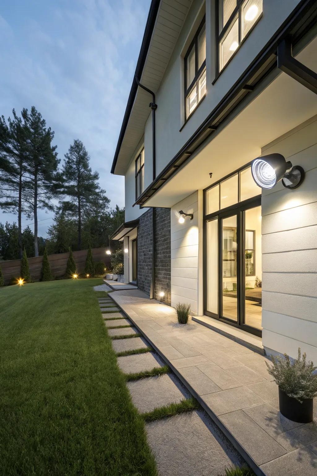 Relish assurance utilizing strategically placed safeguard lamps.