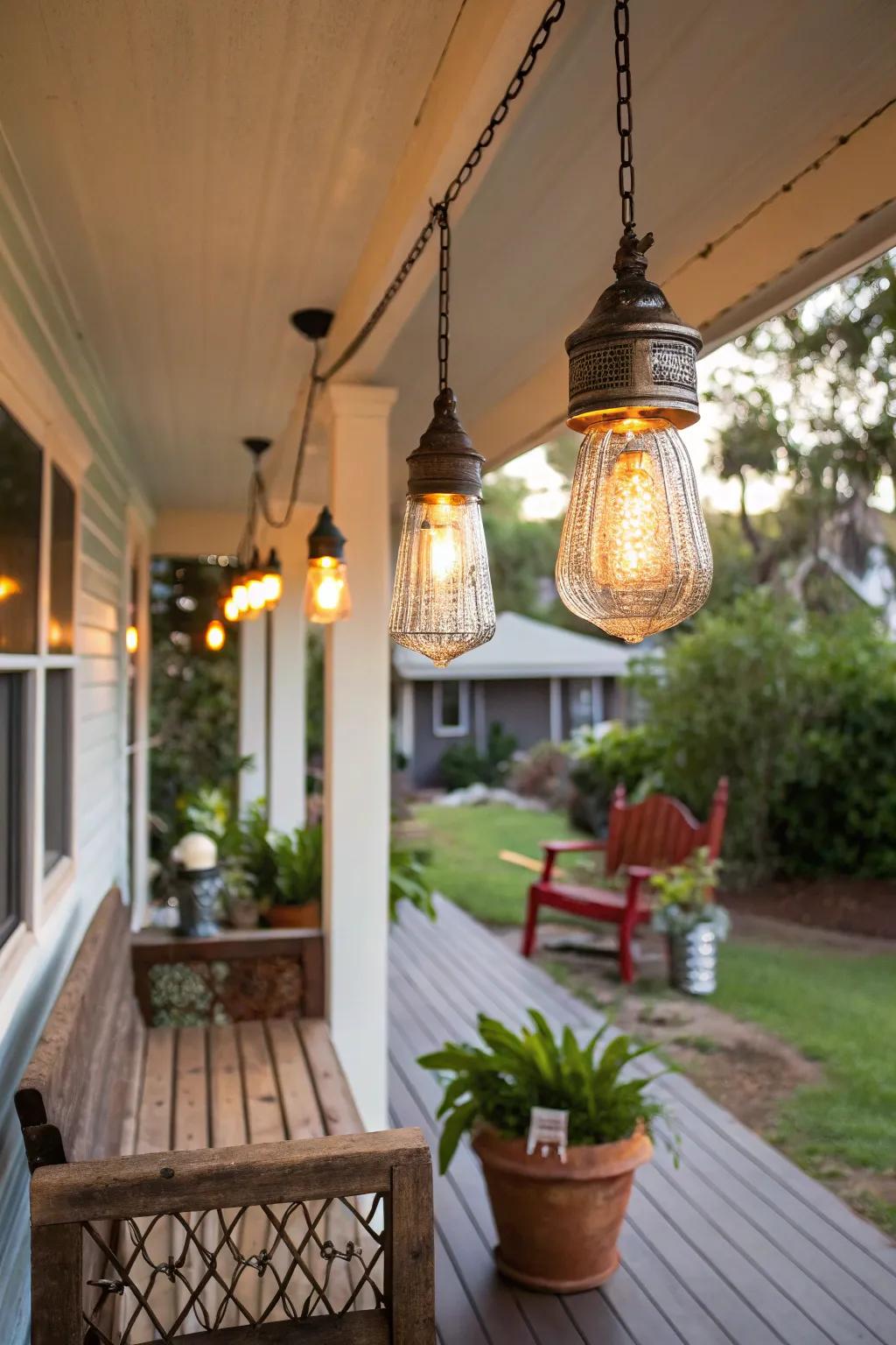 DIY projects contribute a personalized nuance to porch lighting.