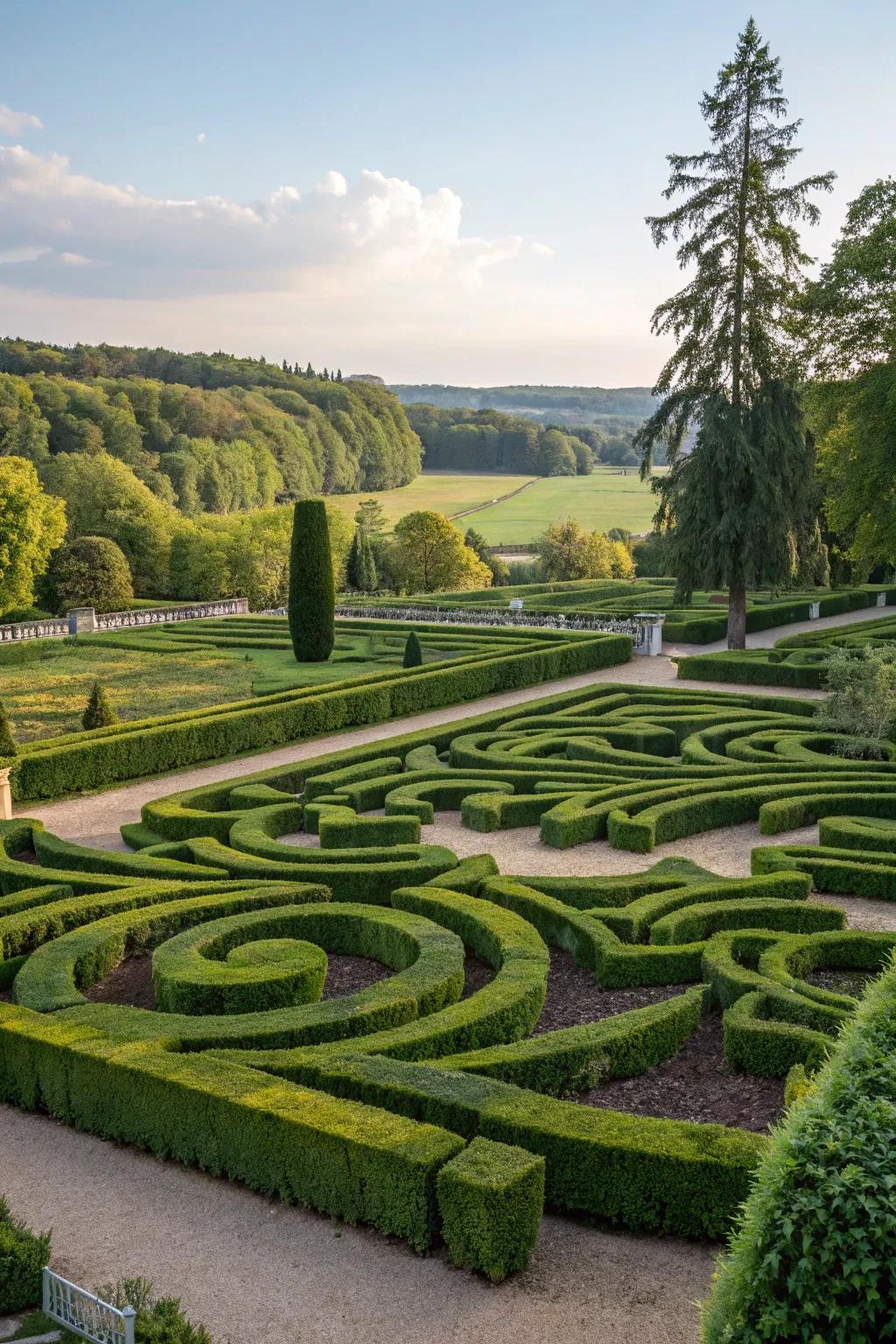 An artistic motif labyrinth that captivates with its unparalleled design.