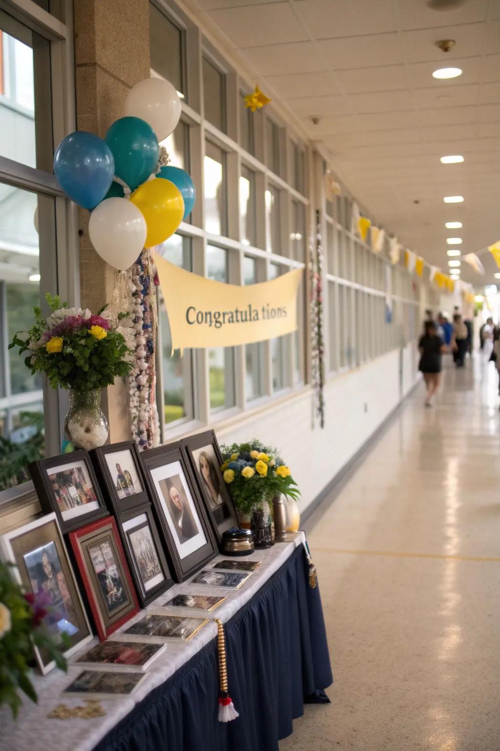 A path of memories sets the scene for reflection and celebration.