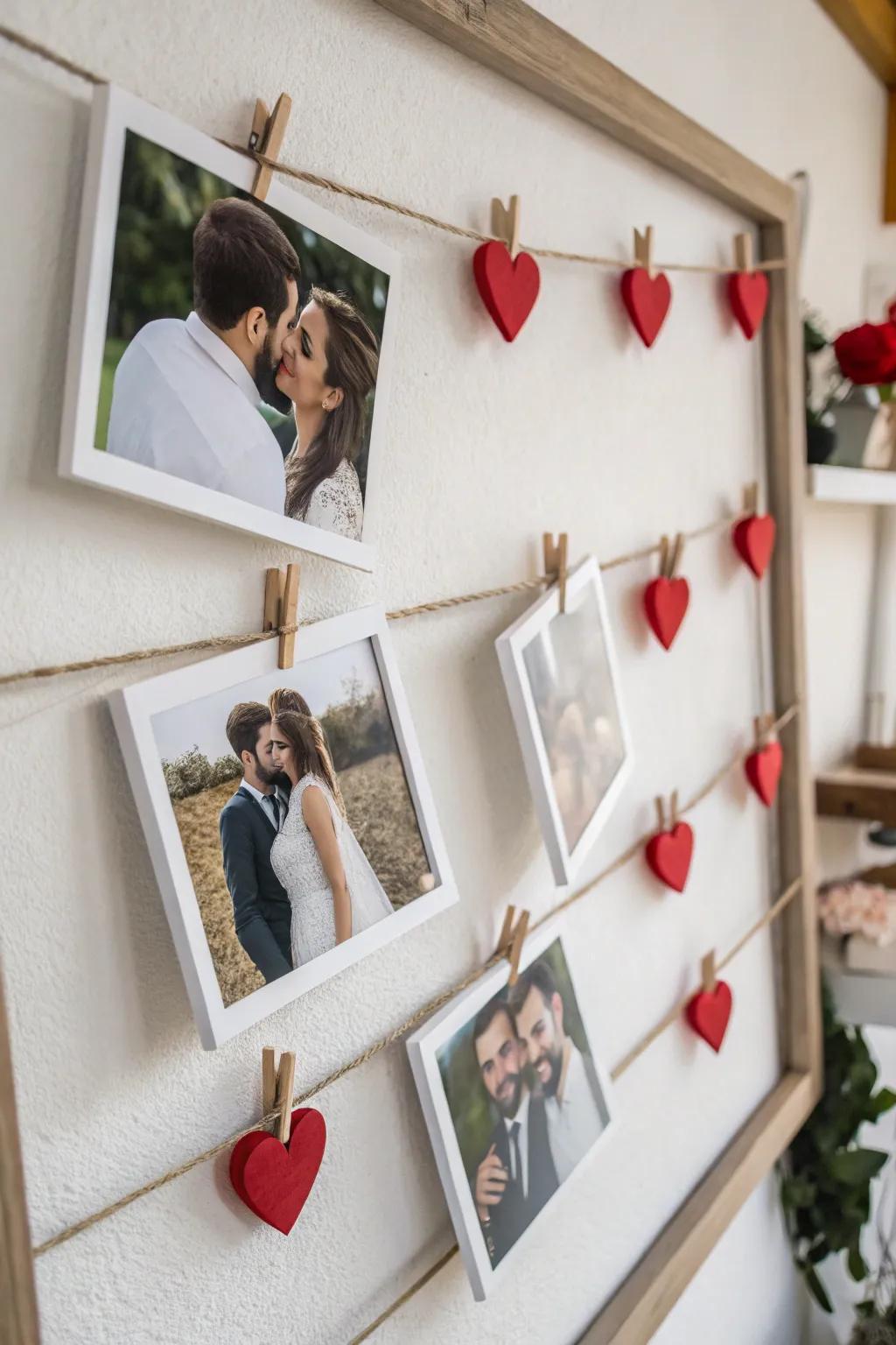 Personal photo display filled with love
