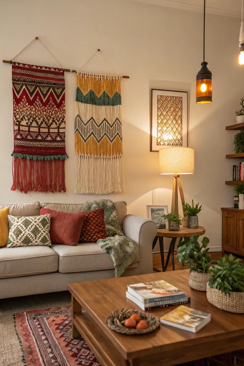 Wall decorations offer a tactile and inviting addition to any space.