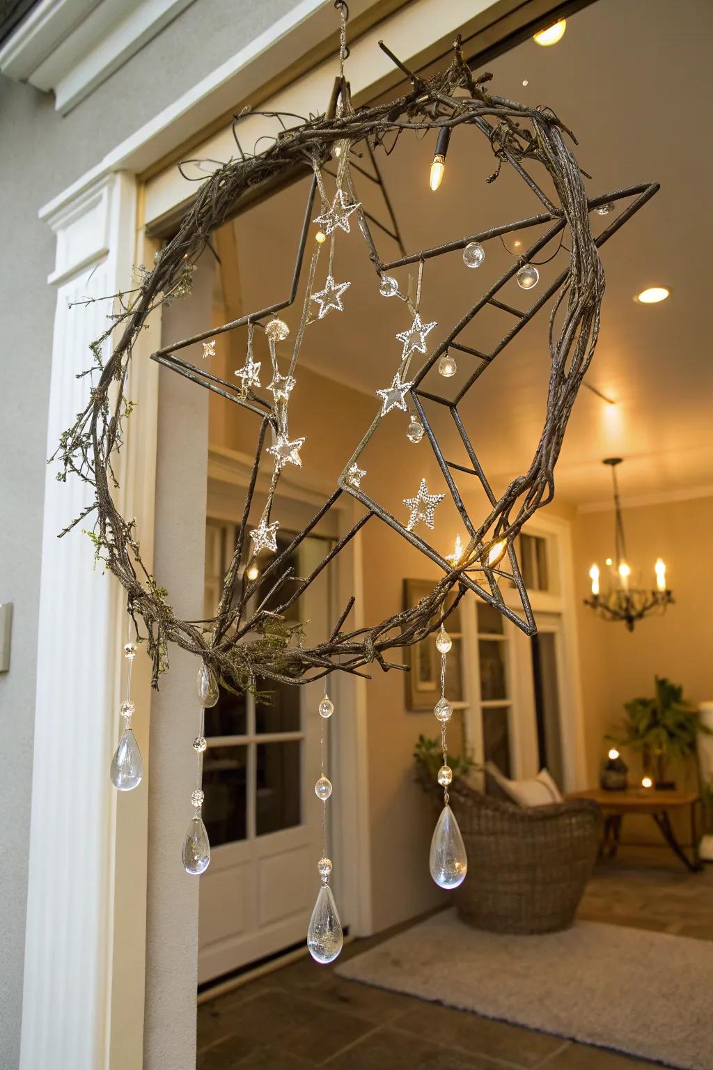 An enchanting crystal star garland to bedazzle and delight.