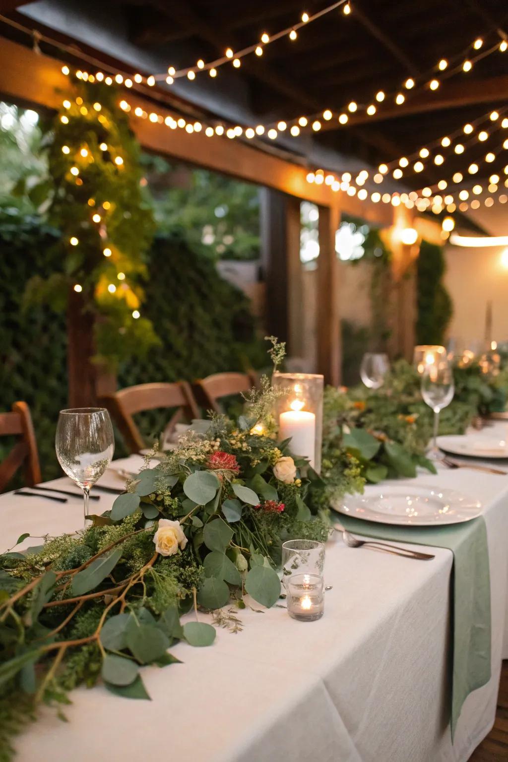 Dine in style with an enchanted forest-inspired setting.