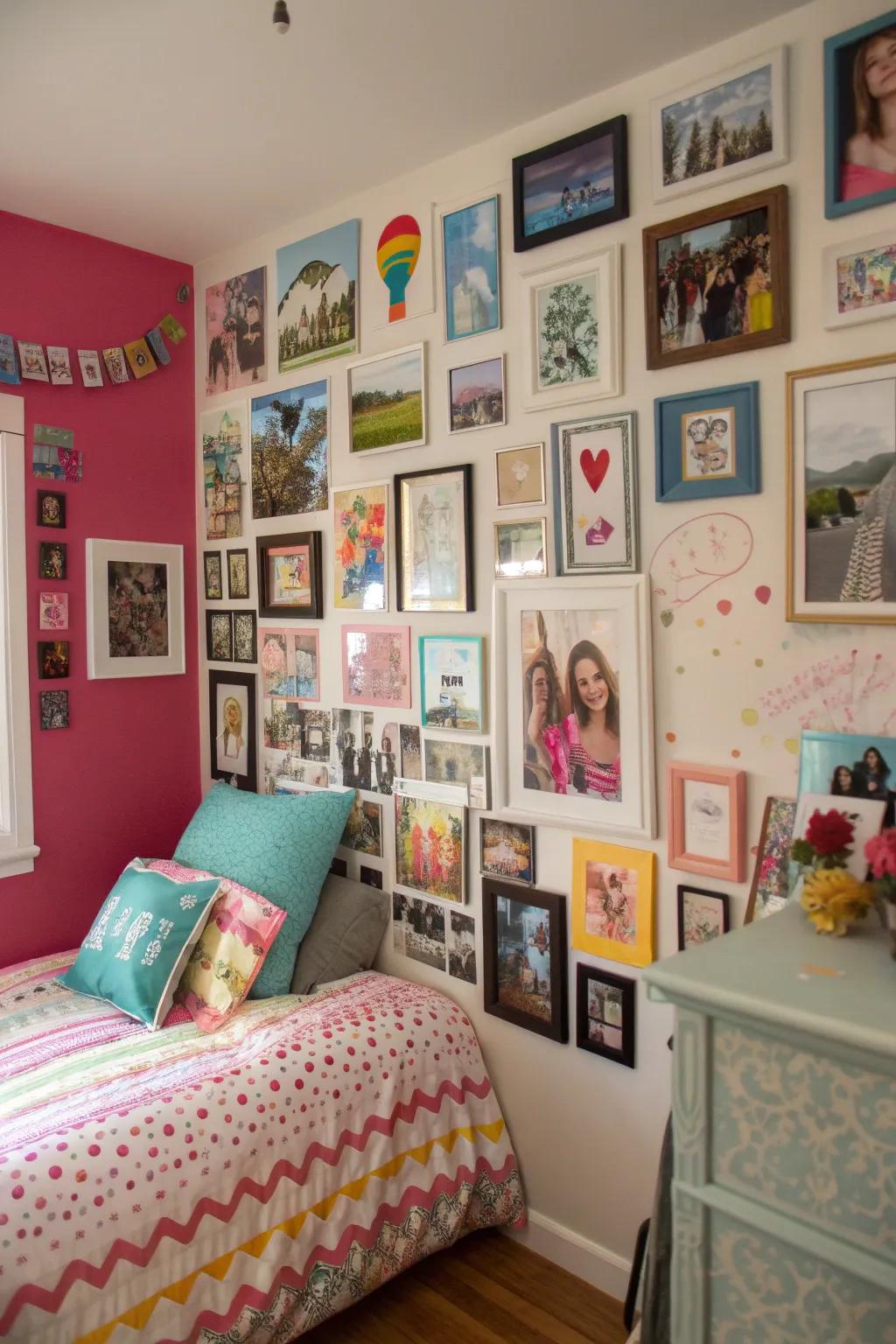 A creative array displaying bespoke wall decorations reflecting individuality.