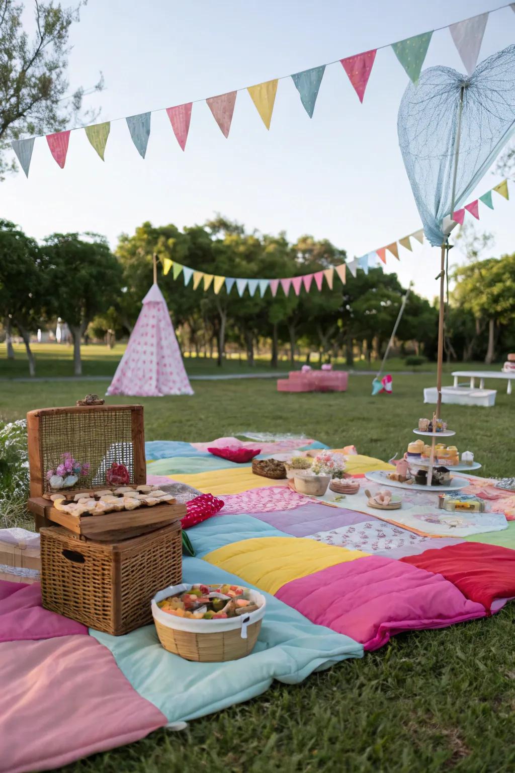 A sunny picnic provides a tranquil environment to celebrate your child’s special day.