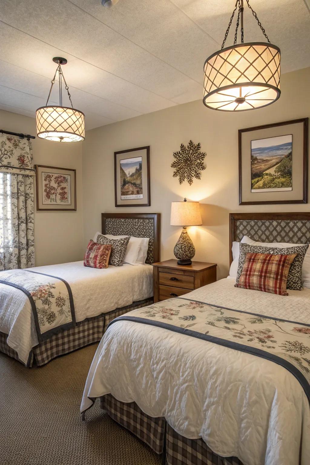 Shared decoration accents for a unified feel.
