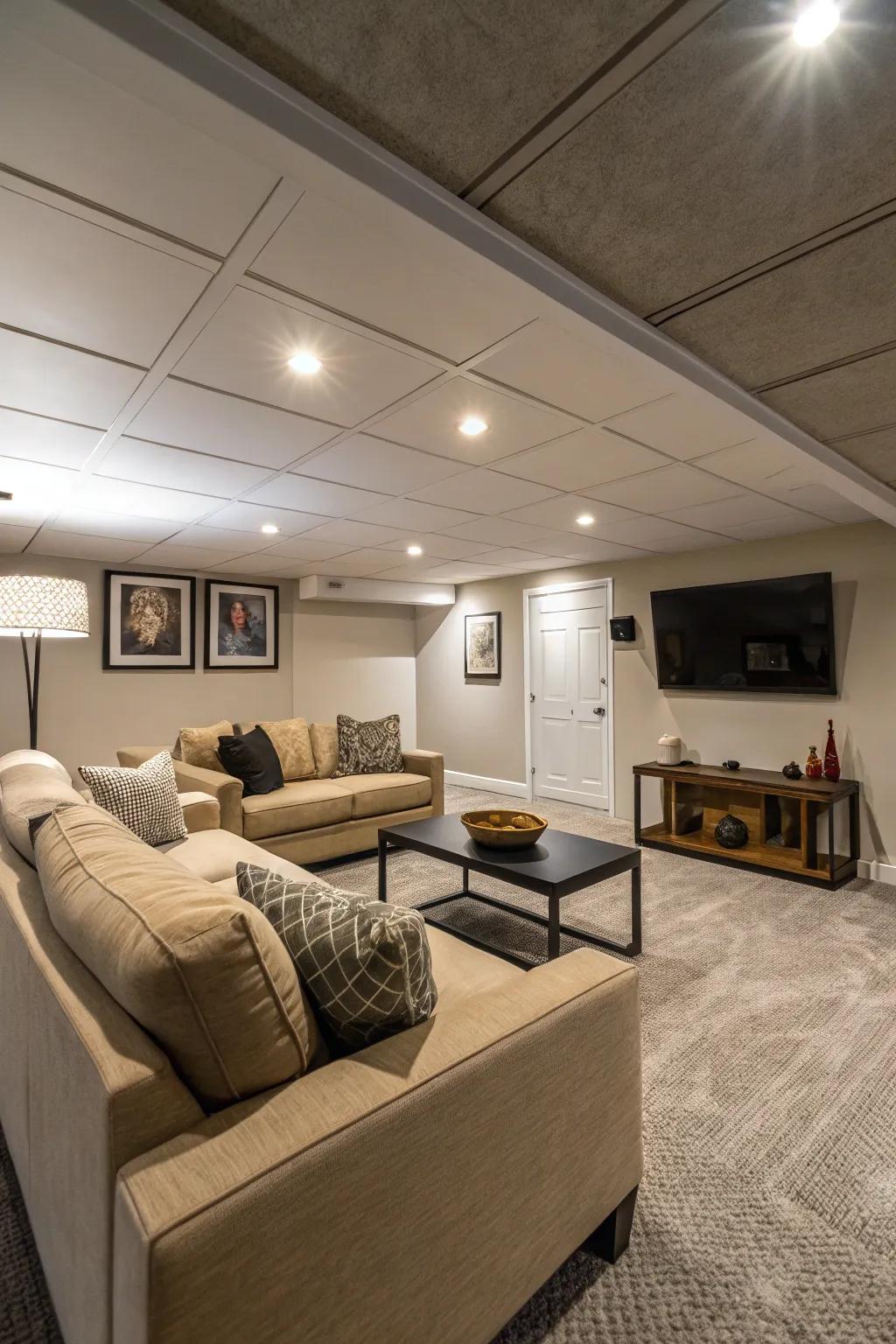 Your space feels open because of the low-profile furniture.
