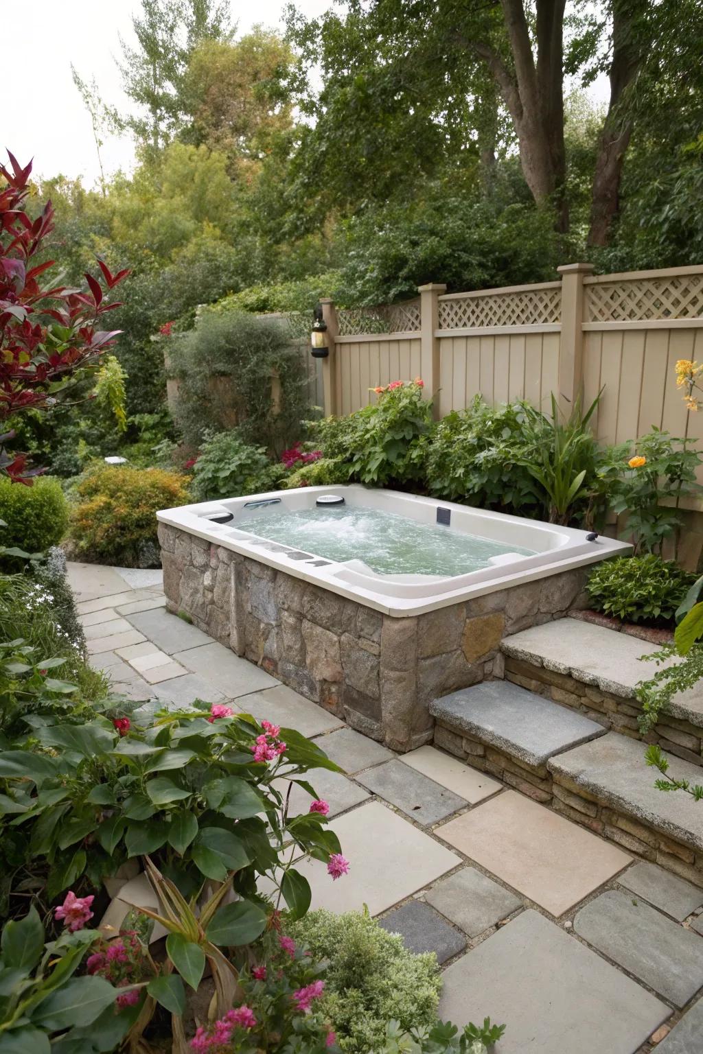 Organic accents can change your hydropool into a tranquil escape.