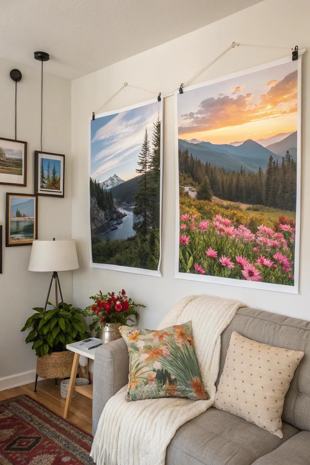 Artwork inspired by the outdoors introduces serenity and beauty to your home.