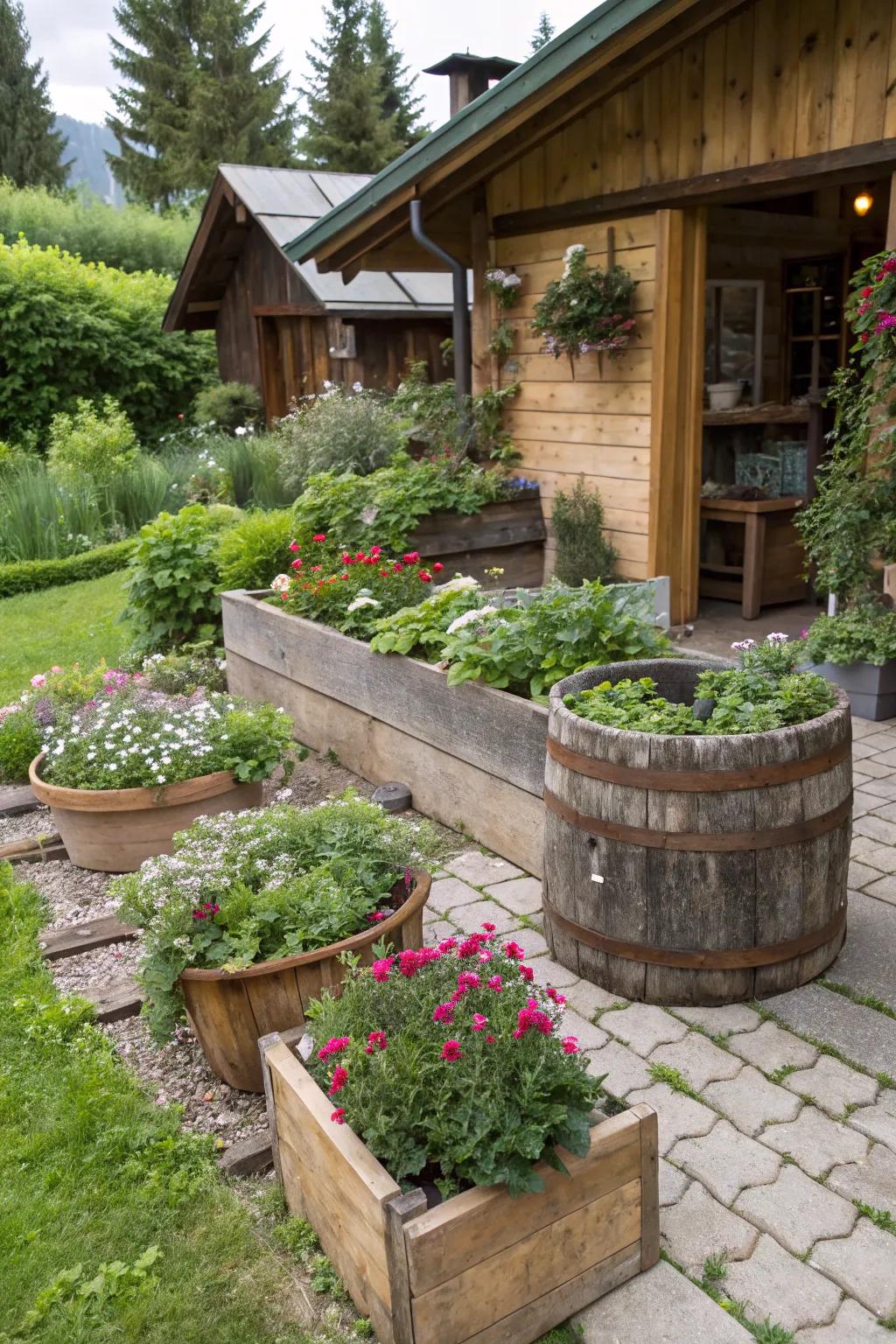 Charming containers bringing alpine beauty to any setting.