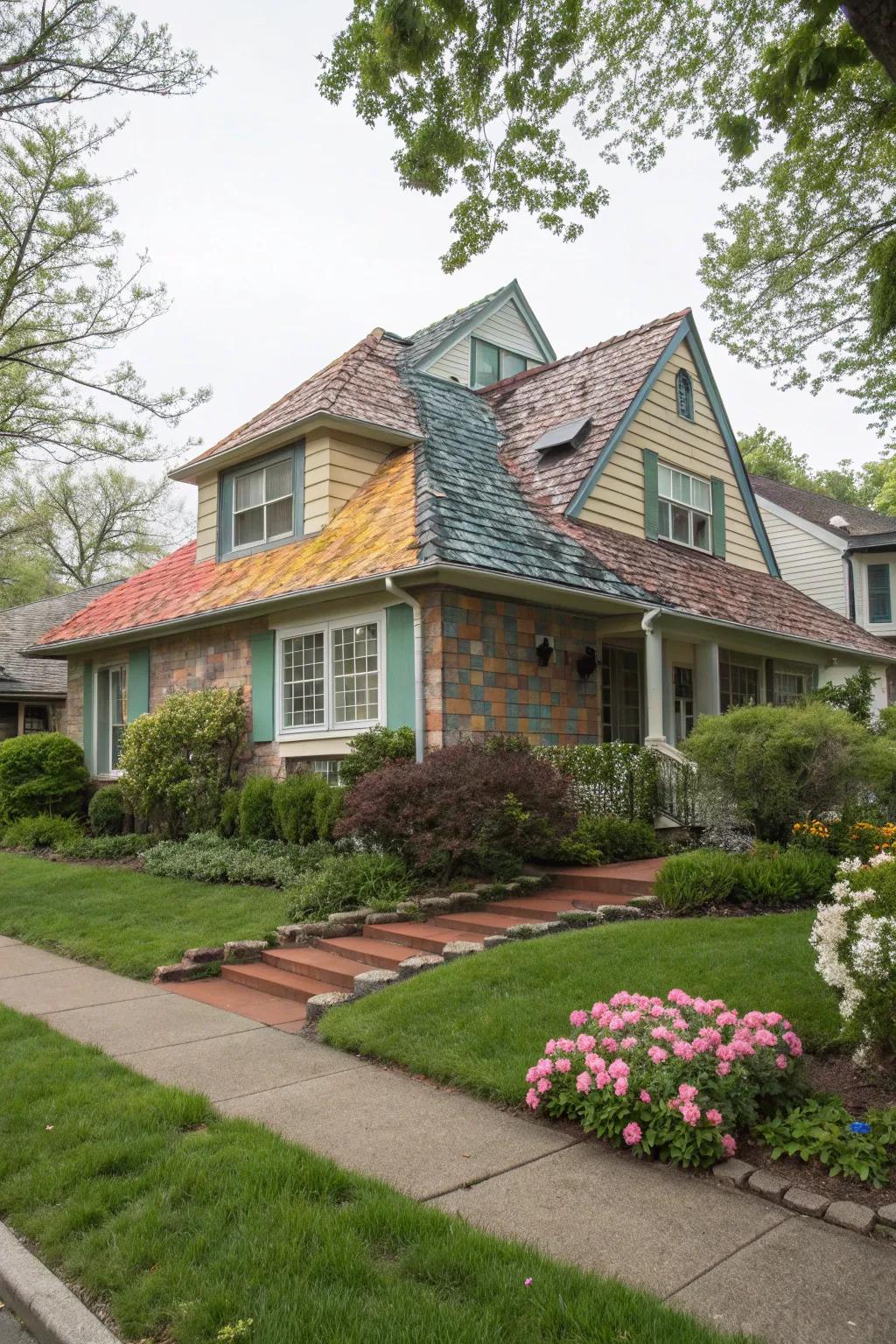 Composite shingles introduce a burst of color and unmatched versatility to your roofing design.
