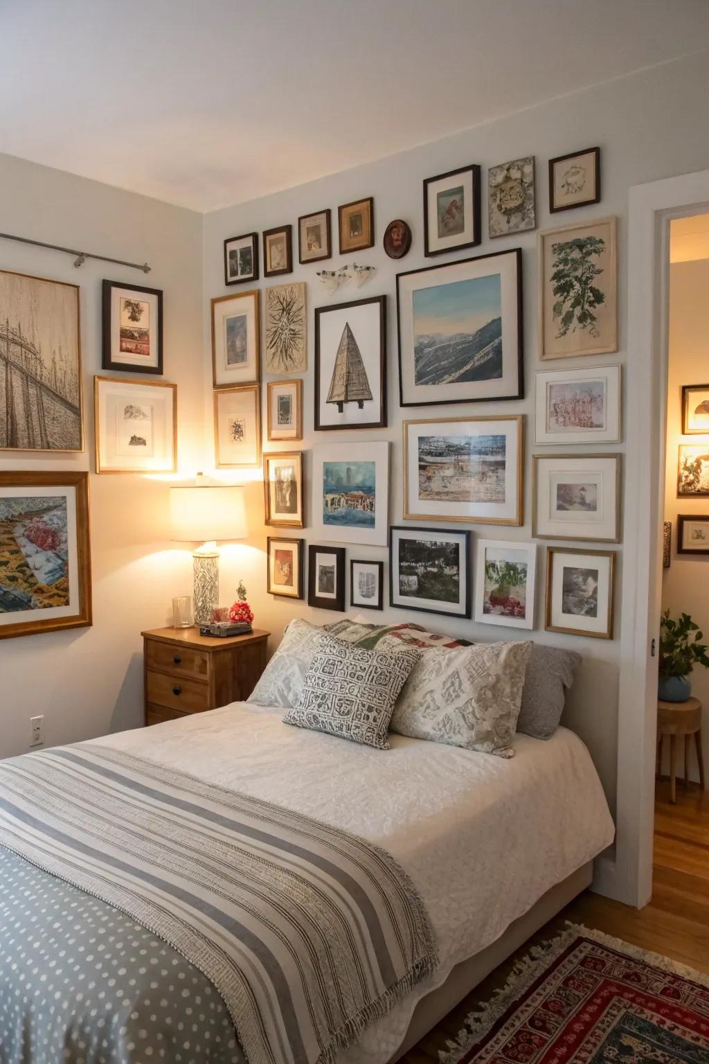 A wall display is a vibrant approach to exhibit your creativity.