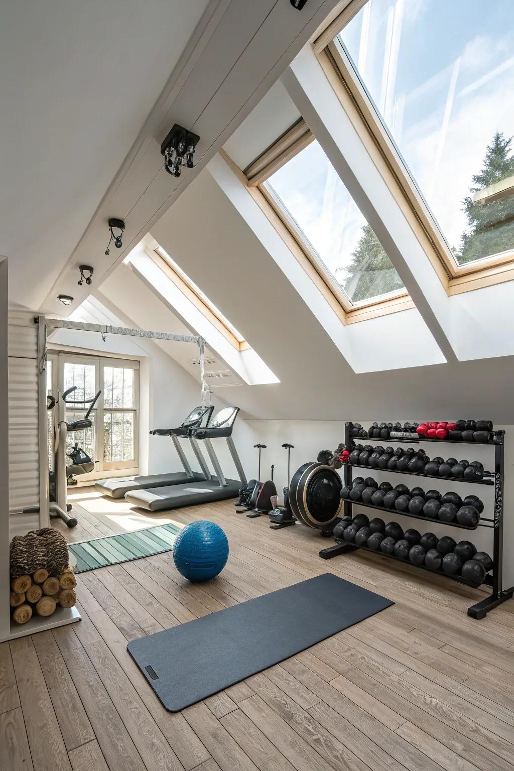 Natural light completely changes the vibe of your home gym.