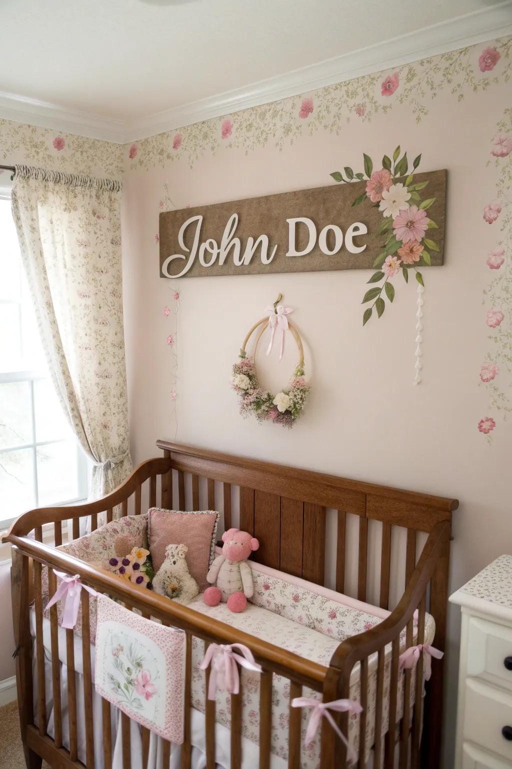 Custom details enhance the unique appeal of the nursery.
