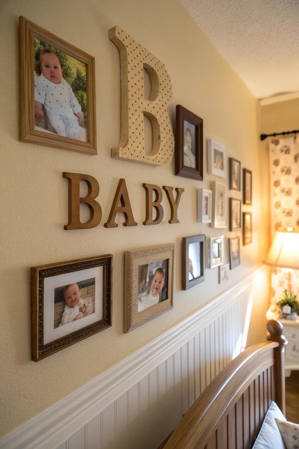 Personalize the area with your baby's initial for an extraordinary detail.