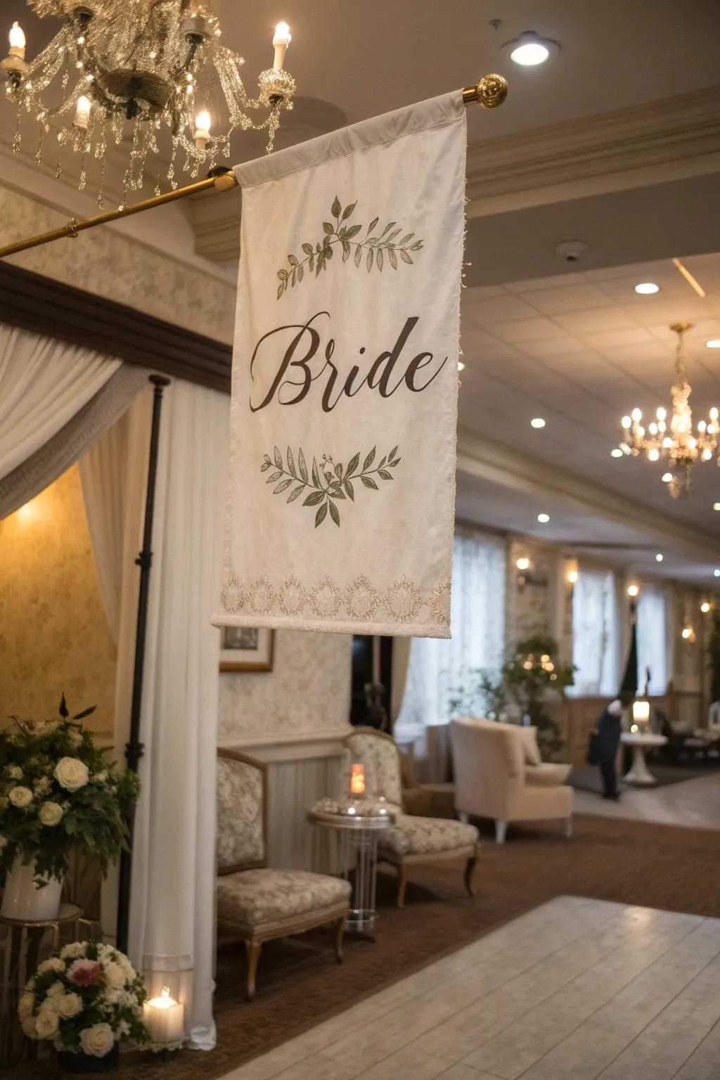 Custom banners give the decorations special significance.