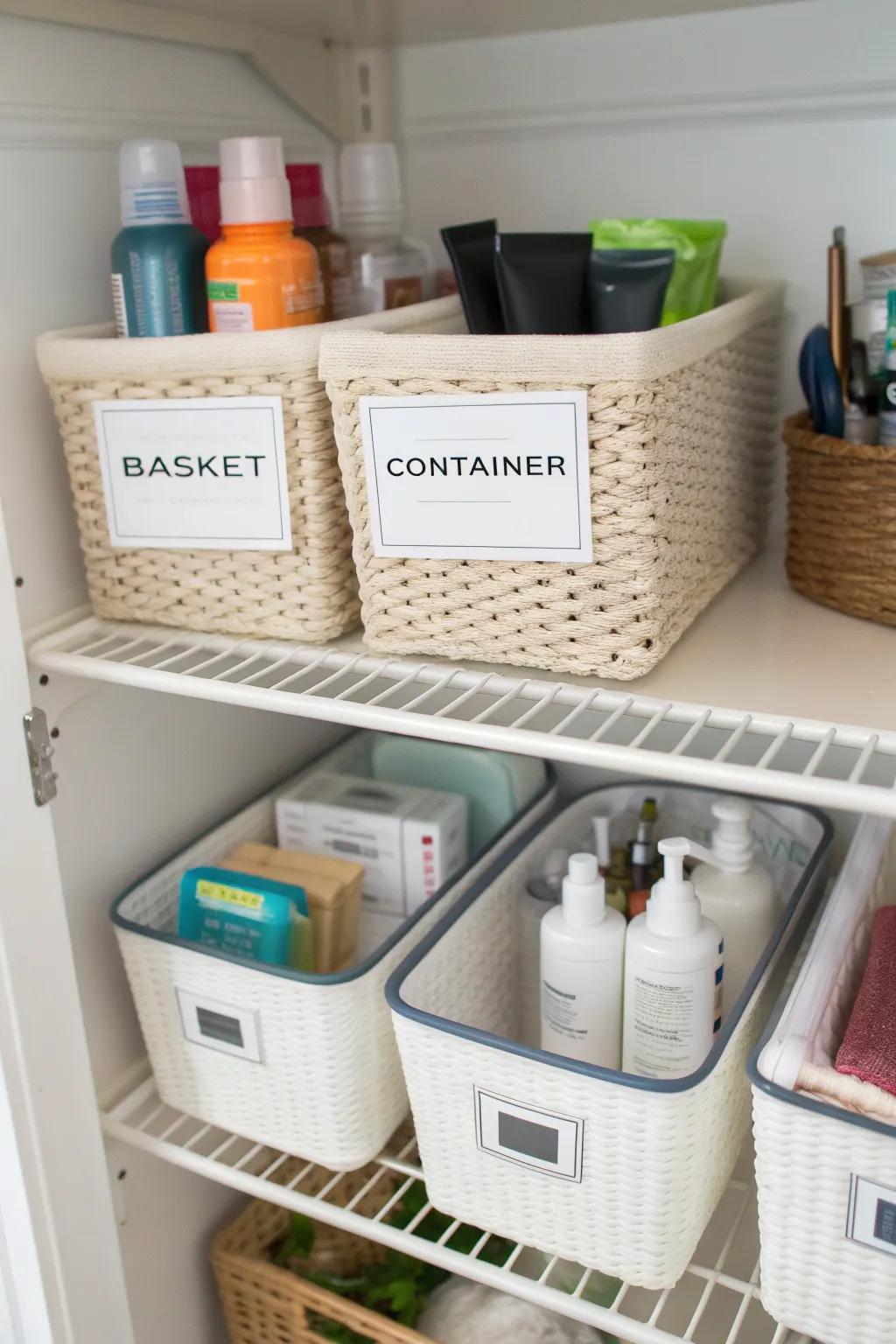 Labels simplify the process of locating items.
