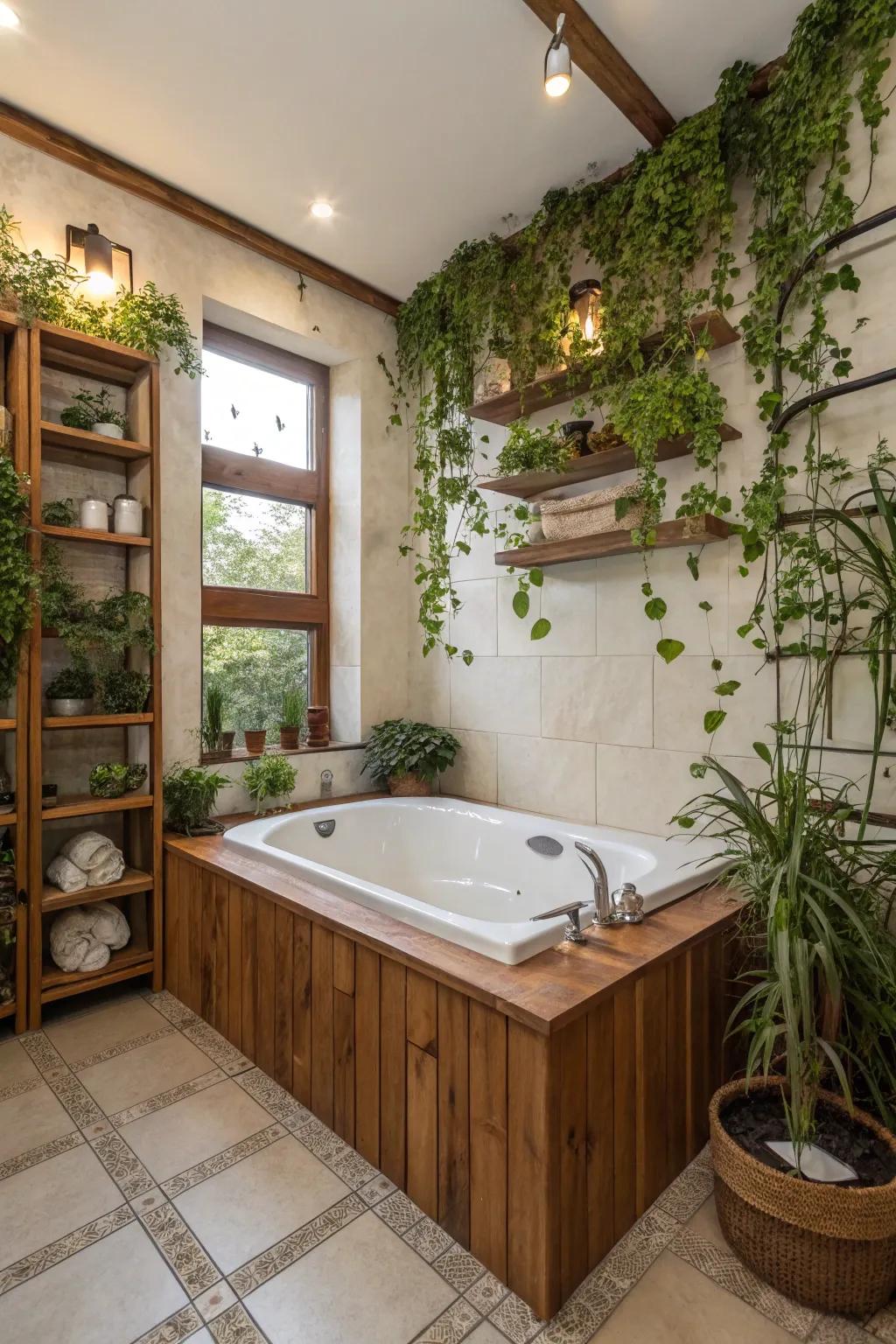 A bathroom layout designed to encourage relaxation, mirroring the ambiance of a serene spa environment.