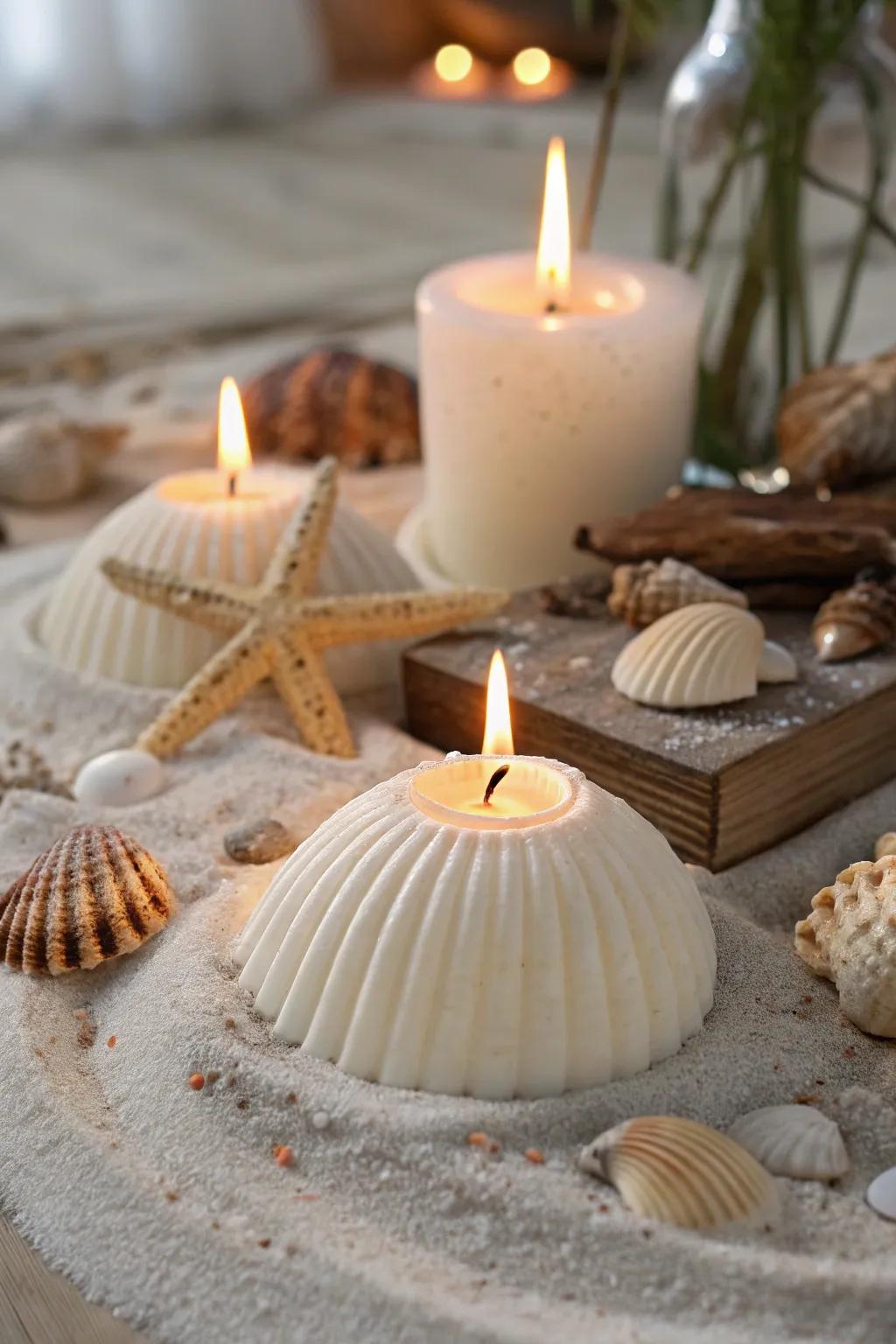 Shell illumination offers a warm glow and hints of the ocean inside.
